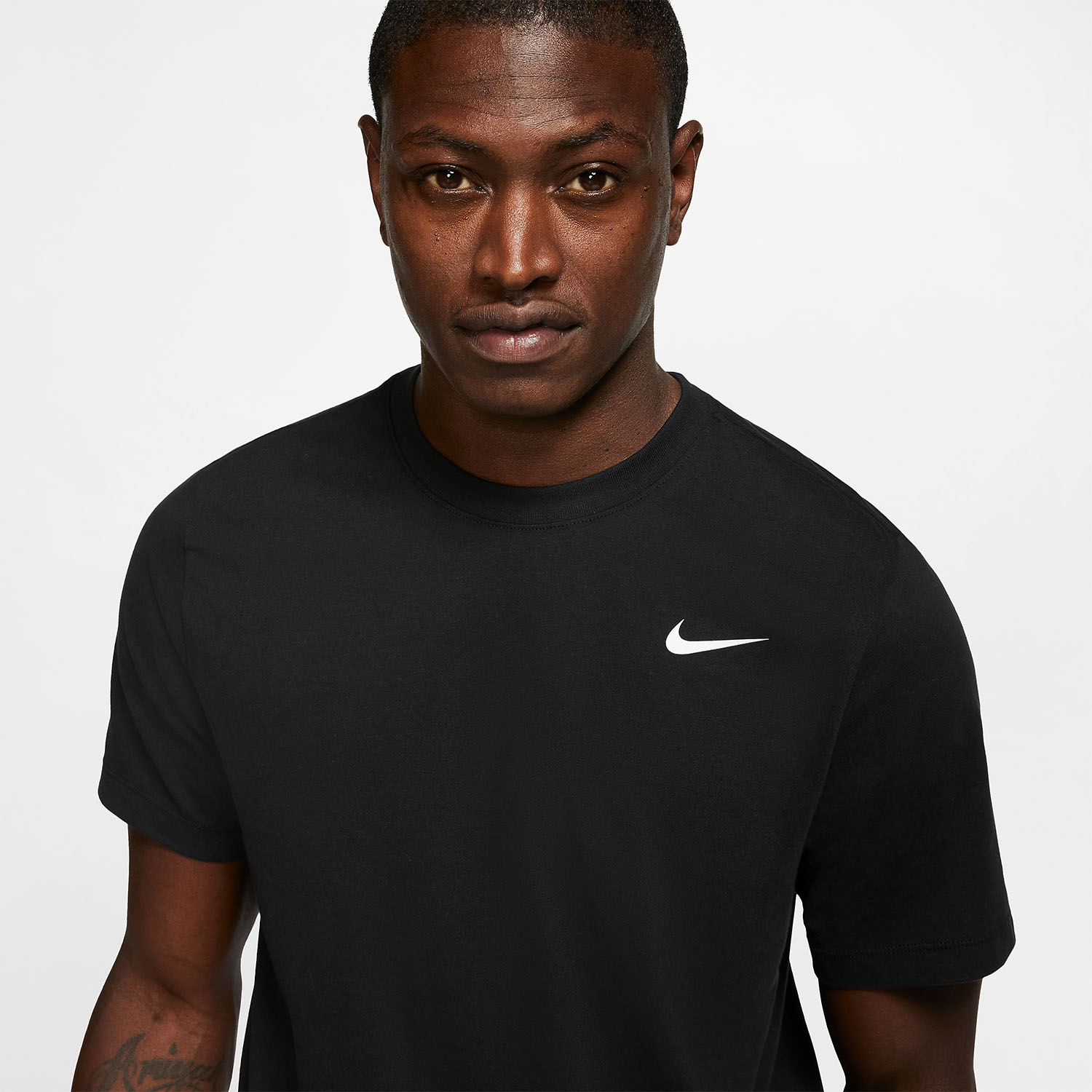 Nike Dri-FIT Swoosh Logo Camiseta - Black/White