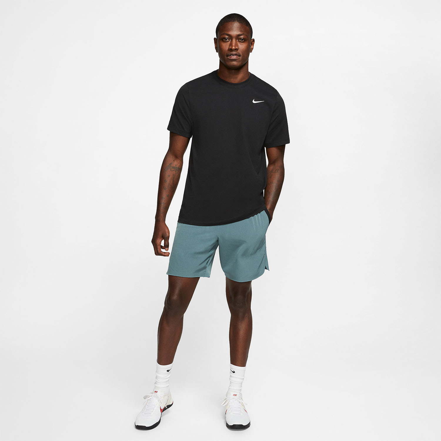 Nike Dri-FIT Swoosh Logo T-Shirt - Black/White