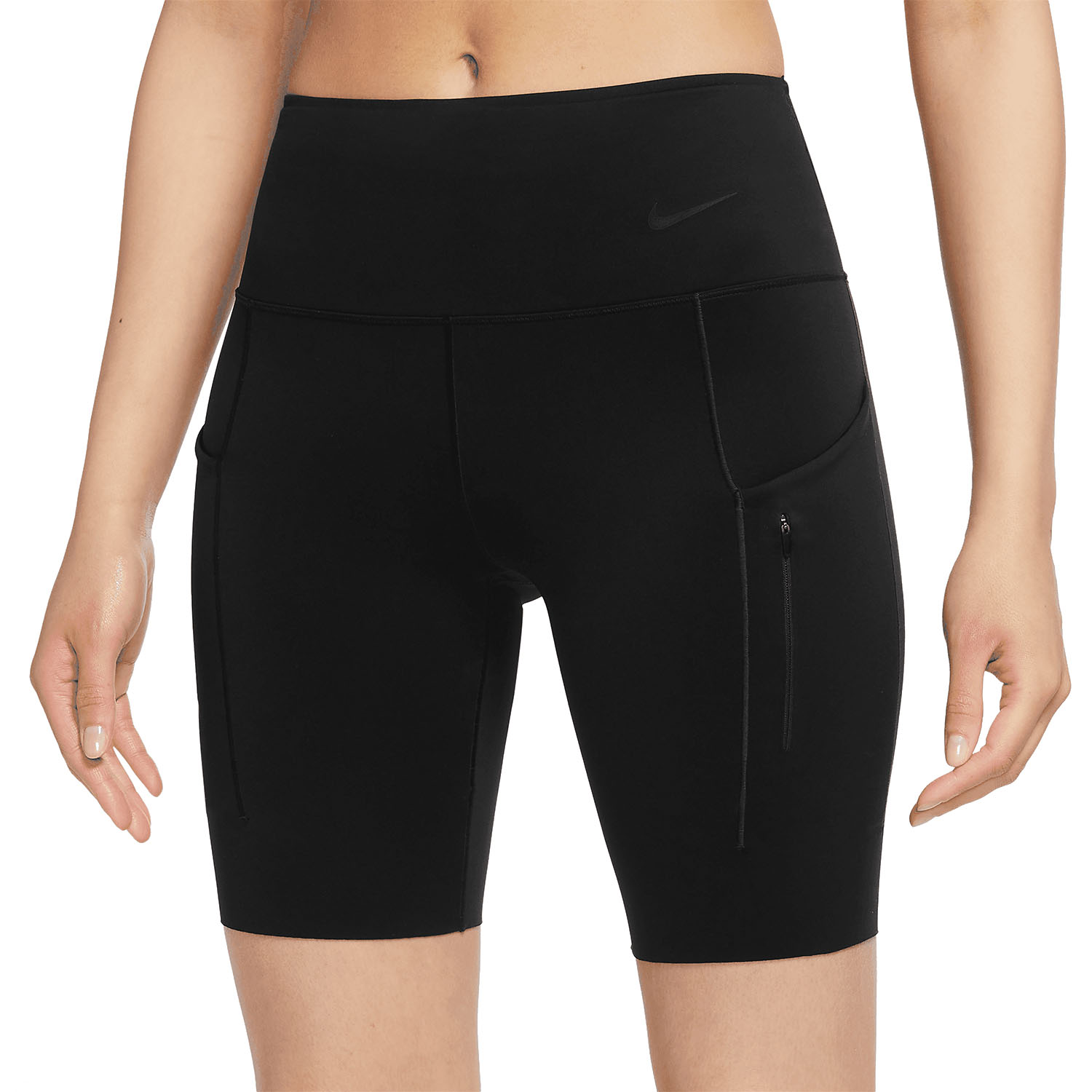 Women's Nike Dri-Fit Go High Rise 8in Short - Black