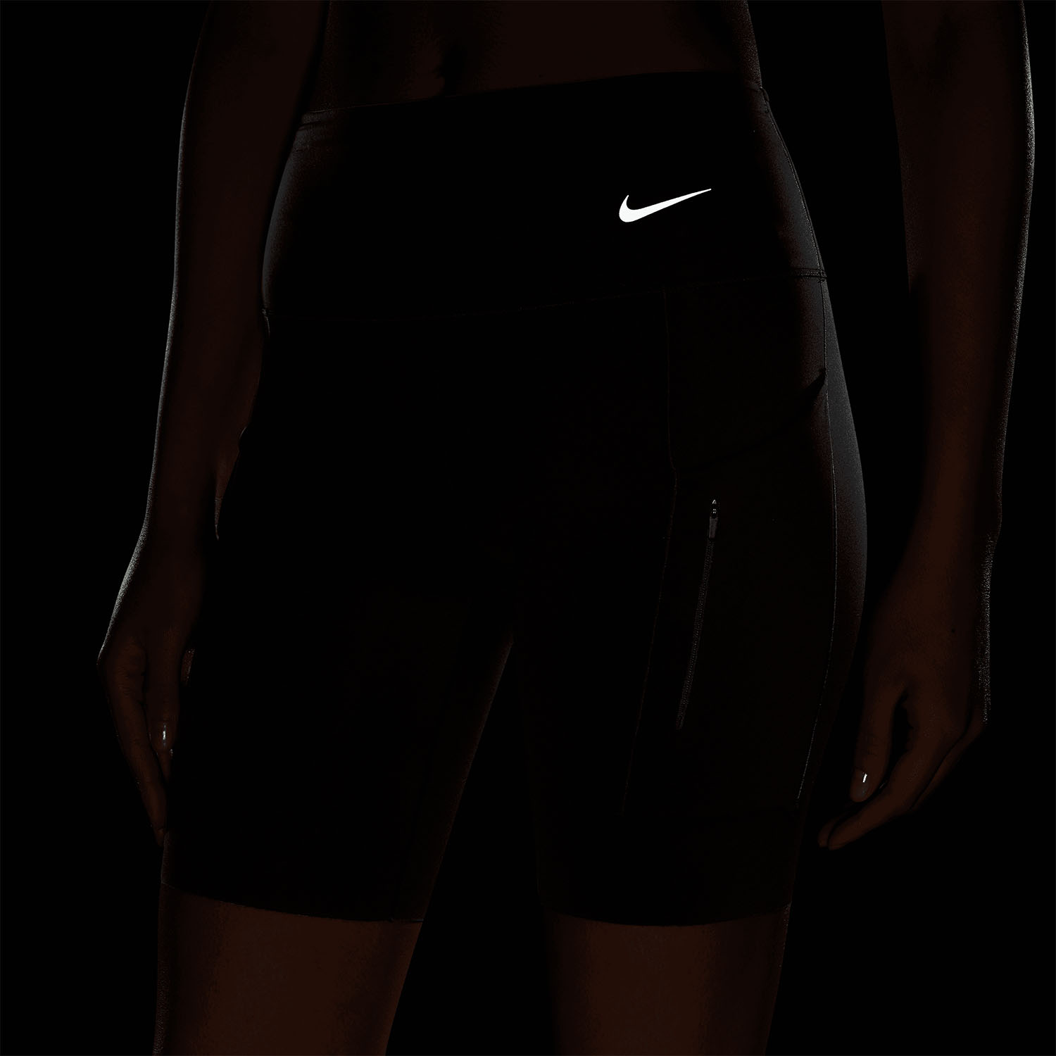 Nike Go Swoosh 8in Women's Running Shorts - Black