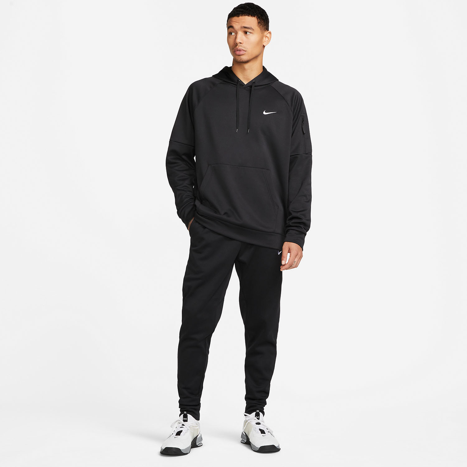 Nike Therma-FIT Logo Men's Training Pants - Black/White