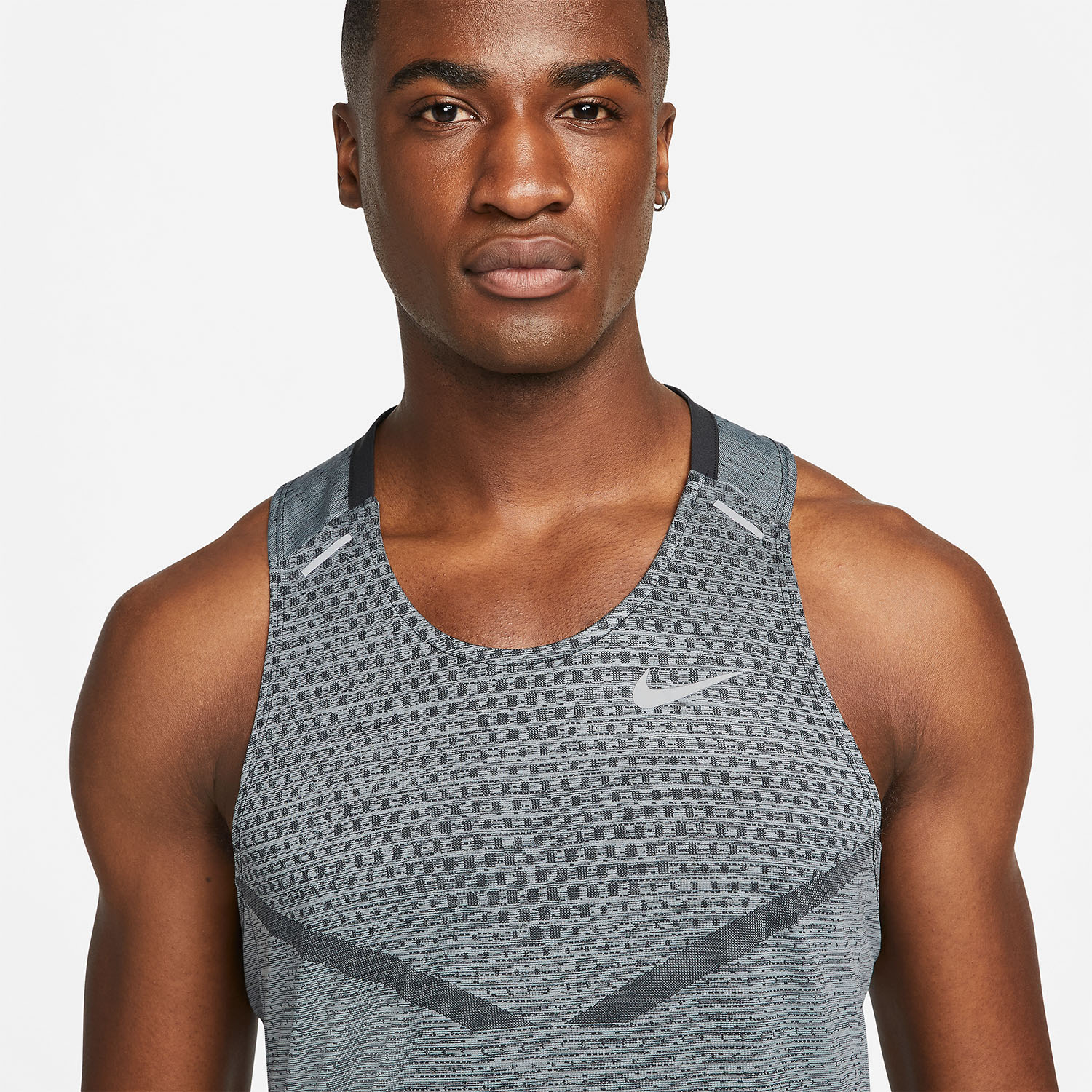 Nike Dri-FIT ADV Techknit Ultra Tank - Black/Smoke Grey/Reflective Silver