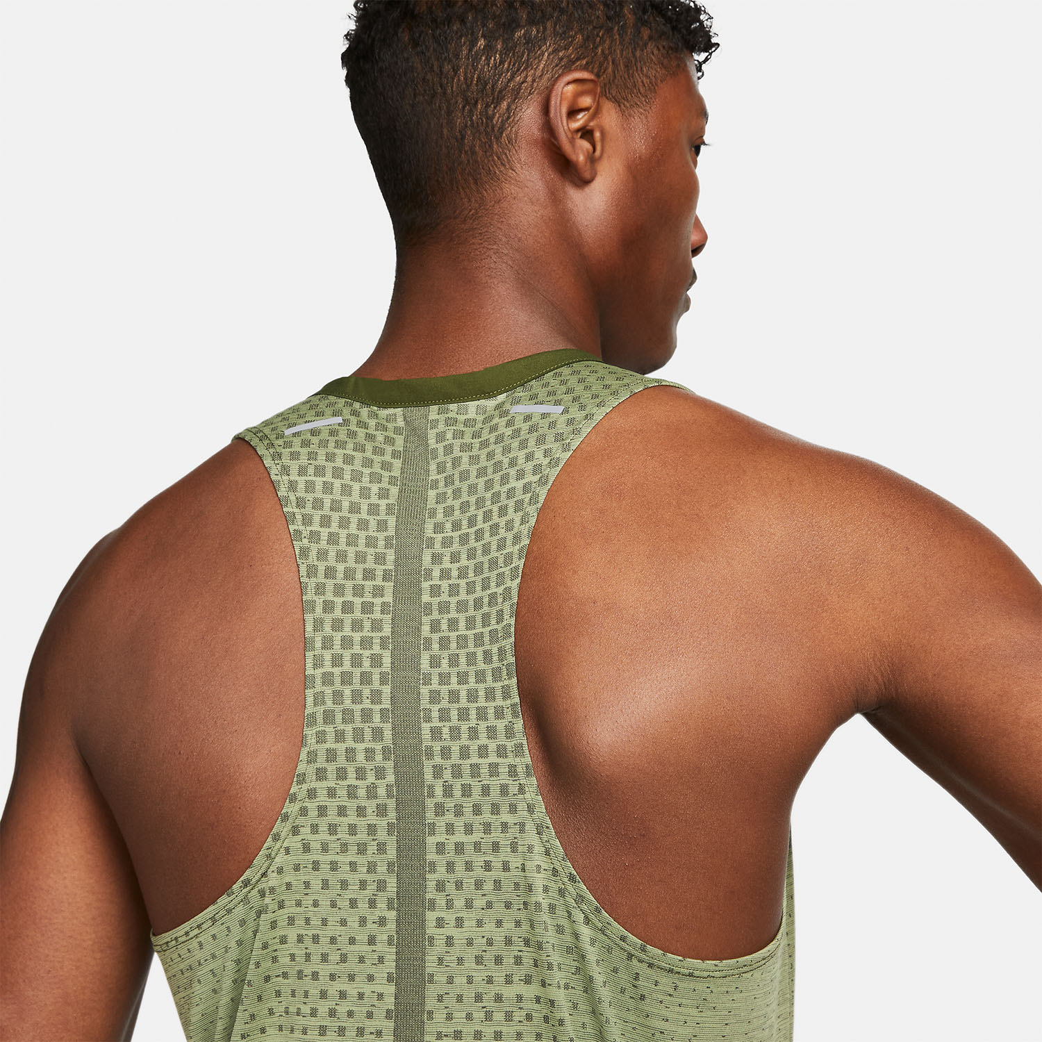 Nike Dri-FIT ADV Techknit Ultra Tank - Rough Green/Alligator/Reflective Silver