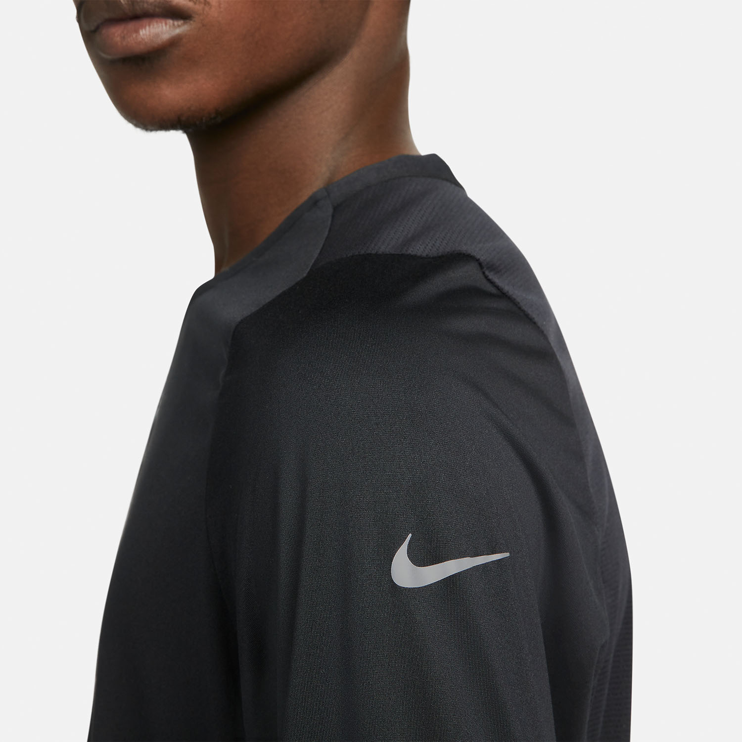 Nike Run Division Rise 365 Shirt - Black/Reflective Silver