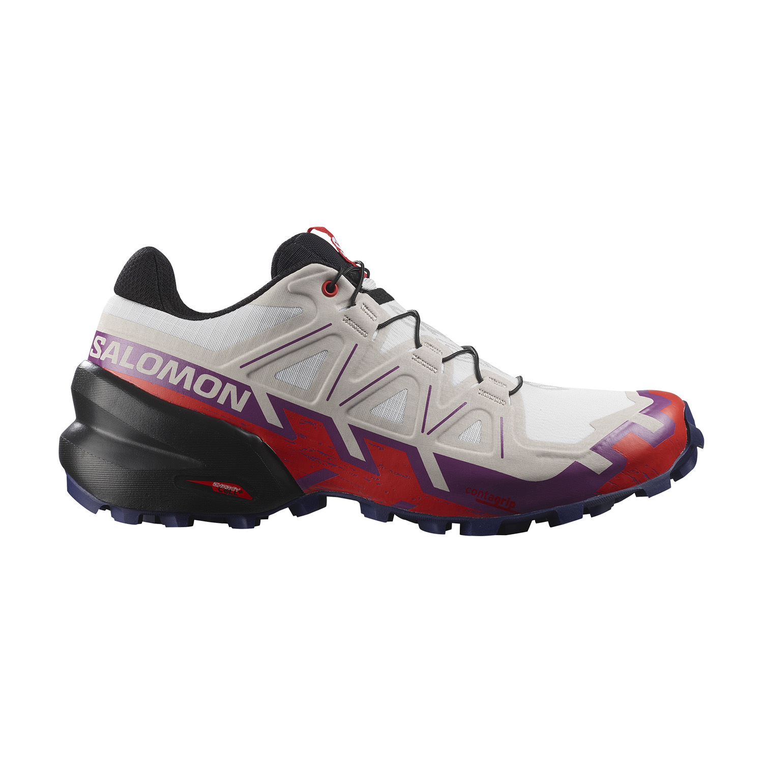 Salomon Speedcross White/Sparkling Grape/Fiery Red