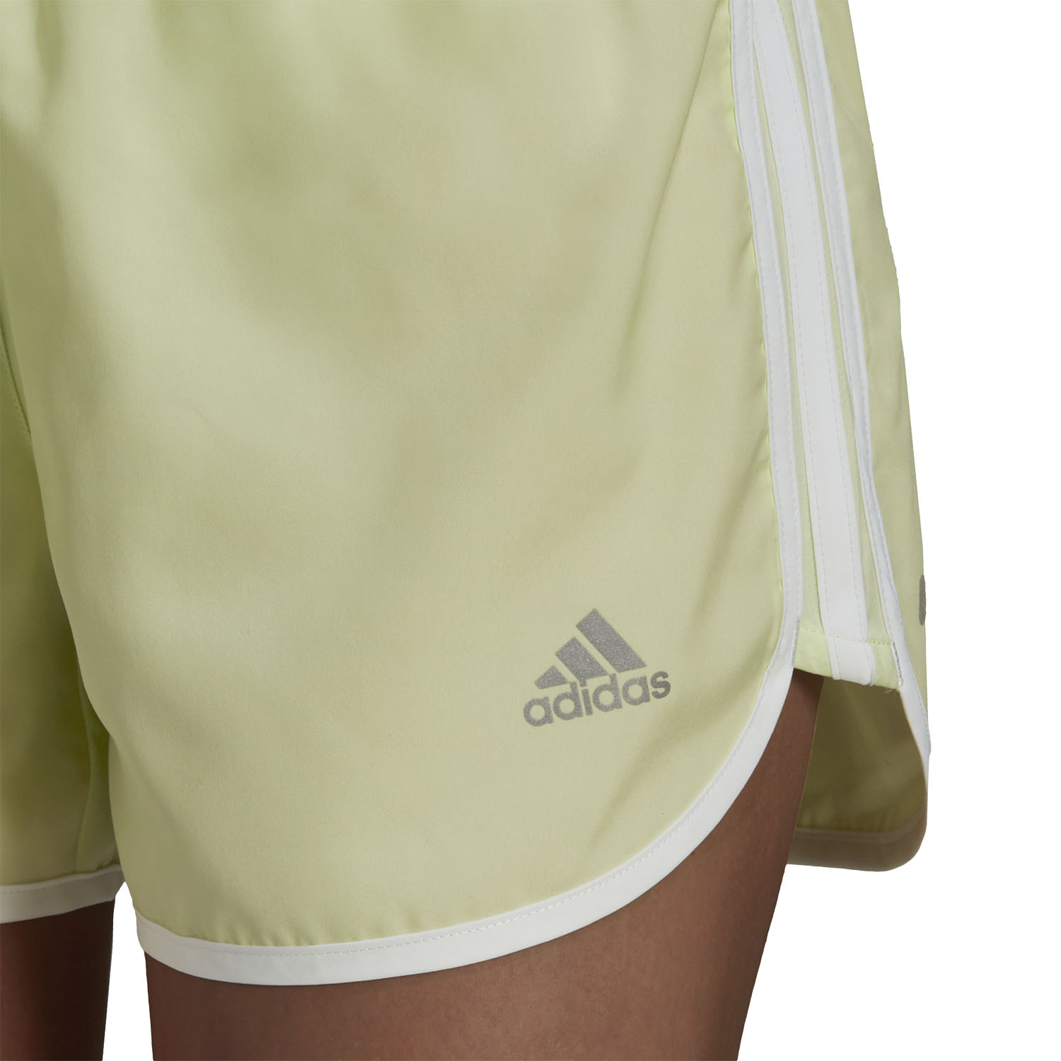 adidas Marathon 20 3in Shorts - Almost Lime/White