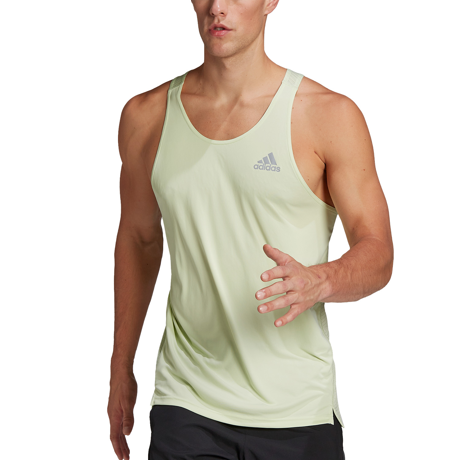 adidas Own The Run Tank - Almost Lime/Reflective Silver