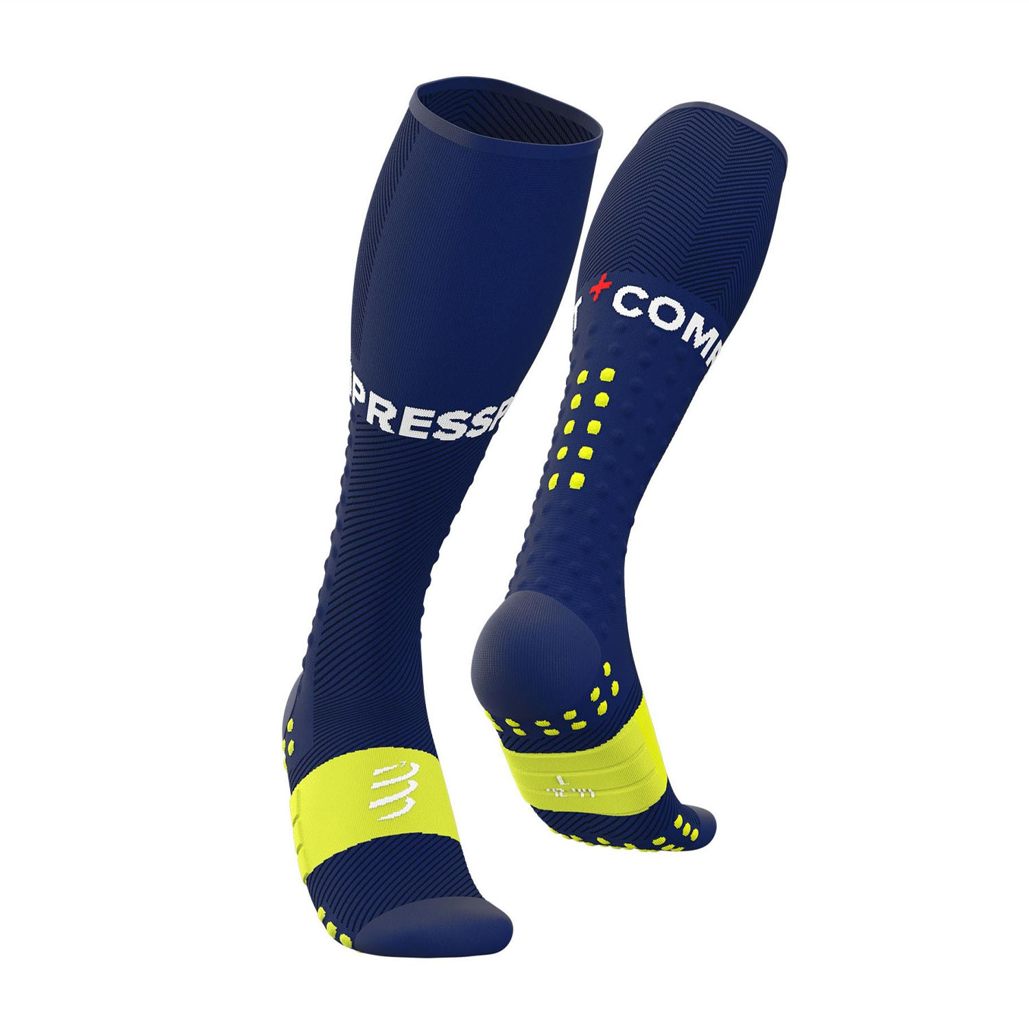 Calcetines De Esquí, Alpine Ski Full Socks - Black/Estate Blue, Compressport Hombre