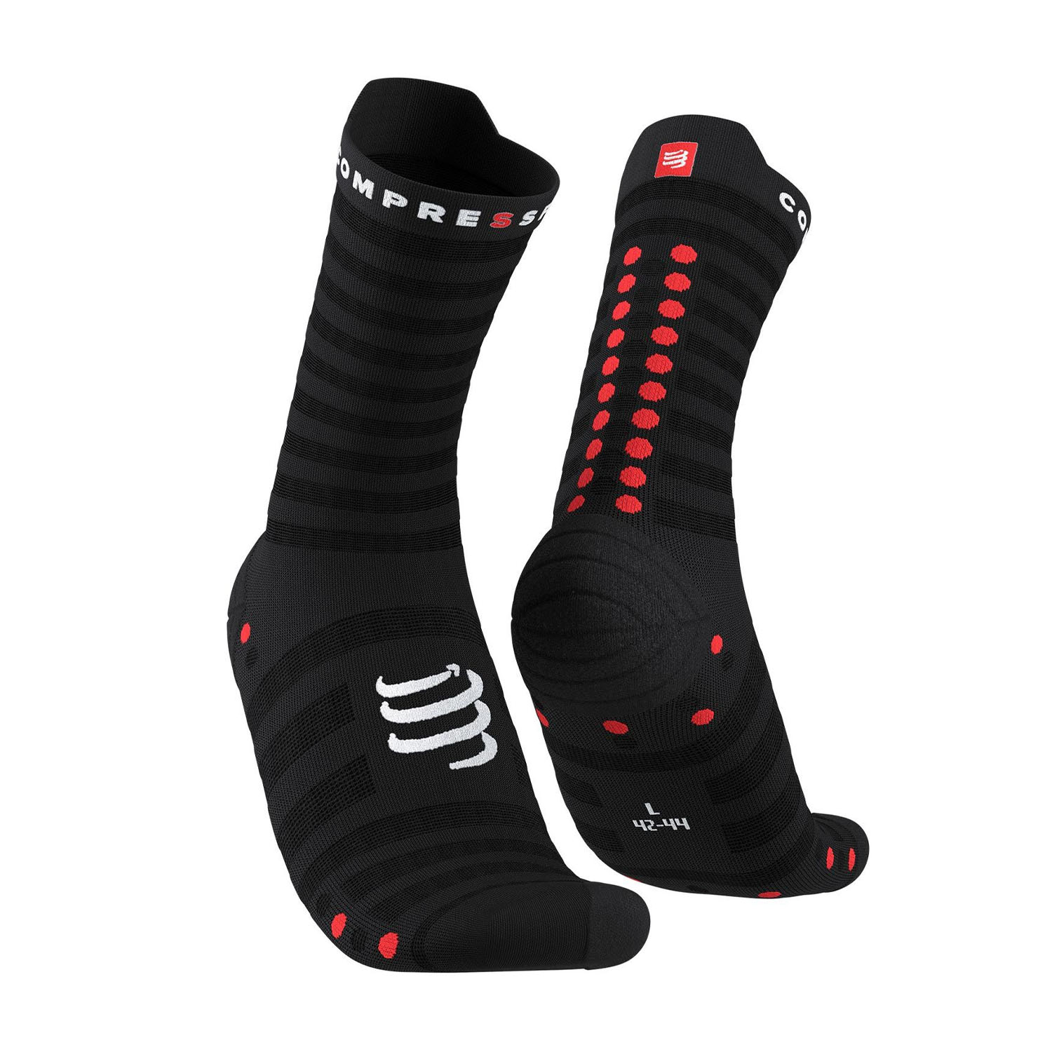 Compressport Pro Racing V4.0 Ultralight Calcetines - Black/Red