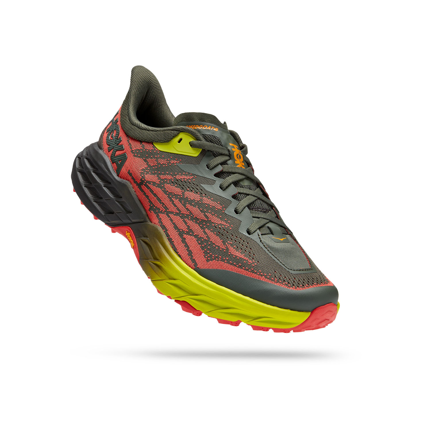 Hoka Speedgoat 5 Wide Zapatillas de Trail Hombre - Thyme/Fiesta