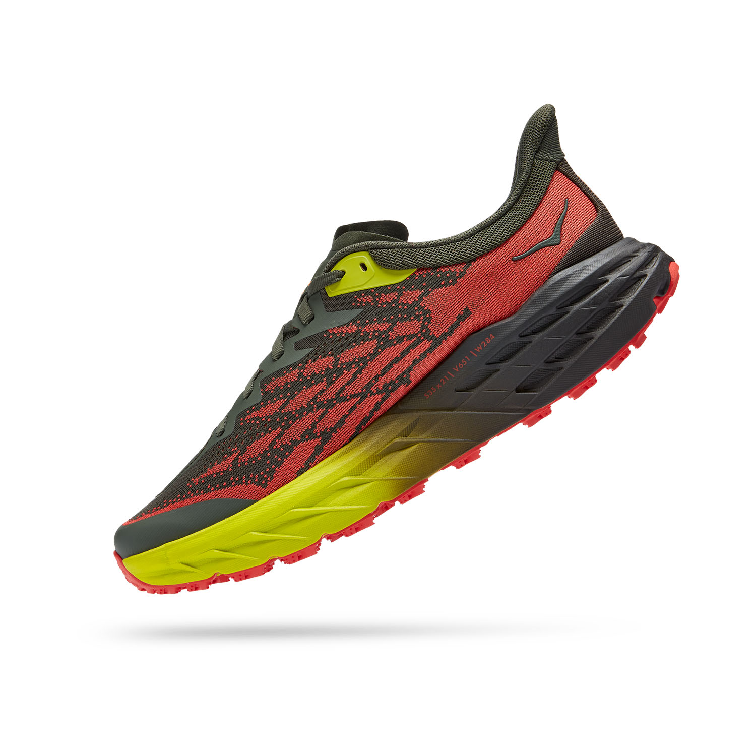 Hoka Speedgoat 5 Wide - Thyme/Fiesta