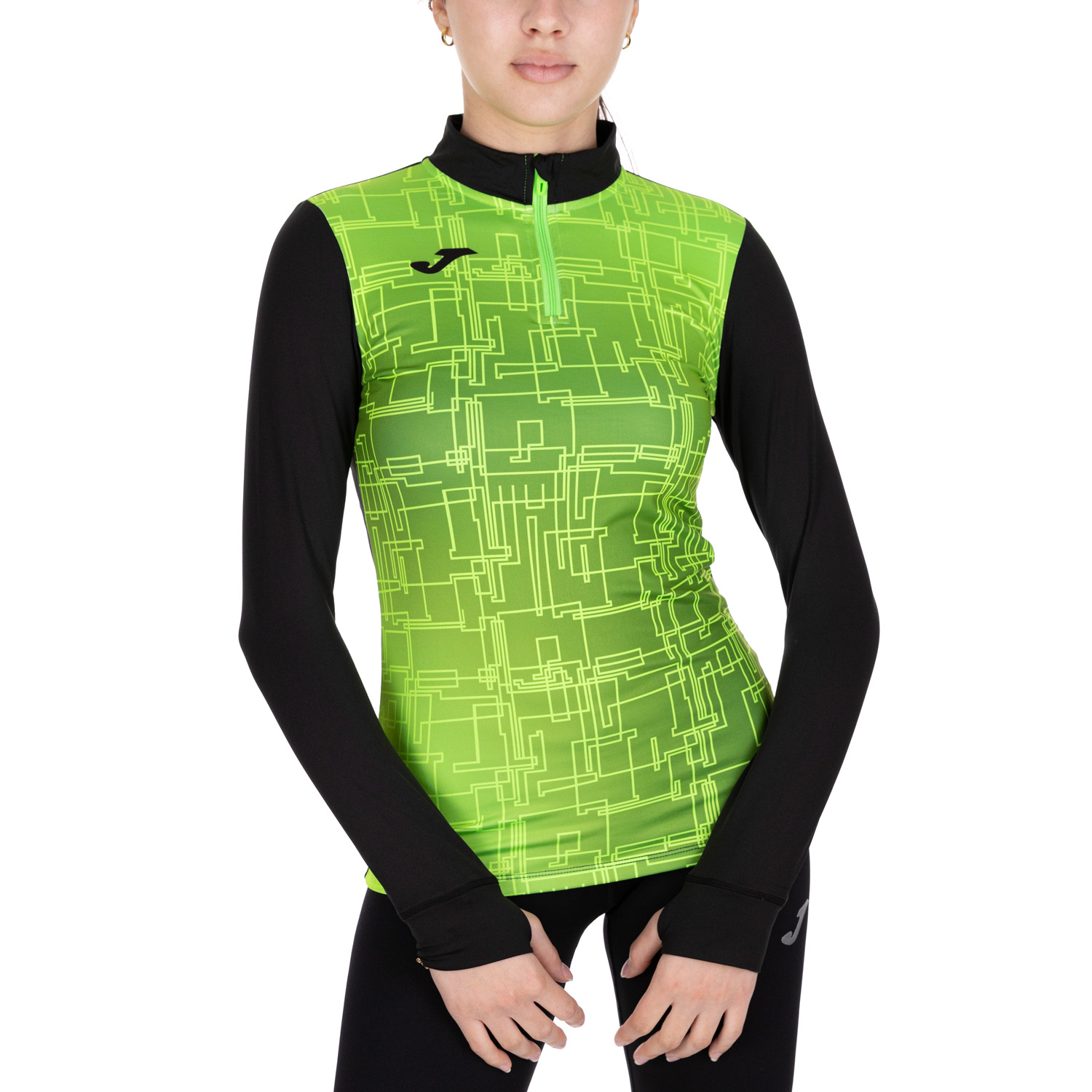 Joma Elite VIII Shirt - Black/Fluor Green