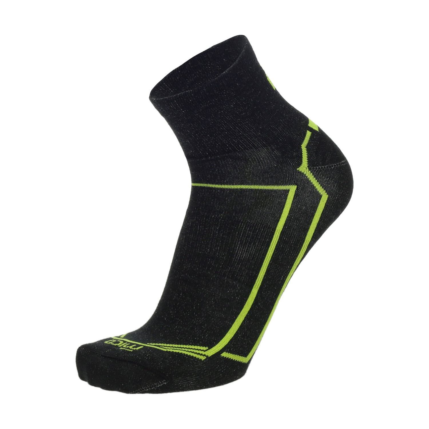 Mico Odor Zero Outlast Light Weight Socks - Nero/Giallo Fluo