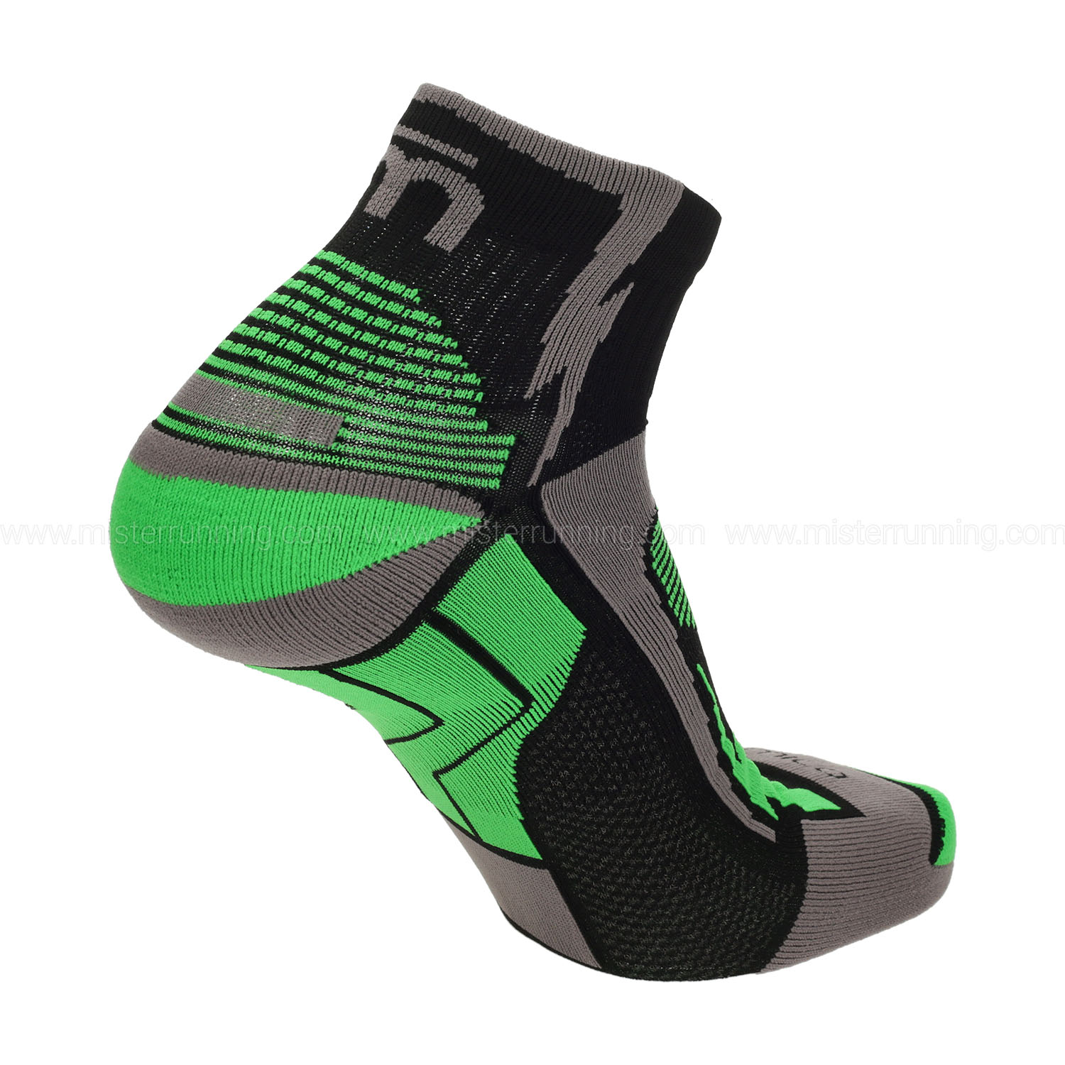 Mico X-Static Light Weight Odor Zero Socks - Nero/Verde Fluo