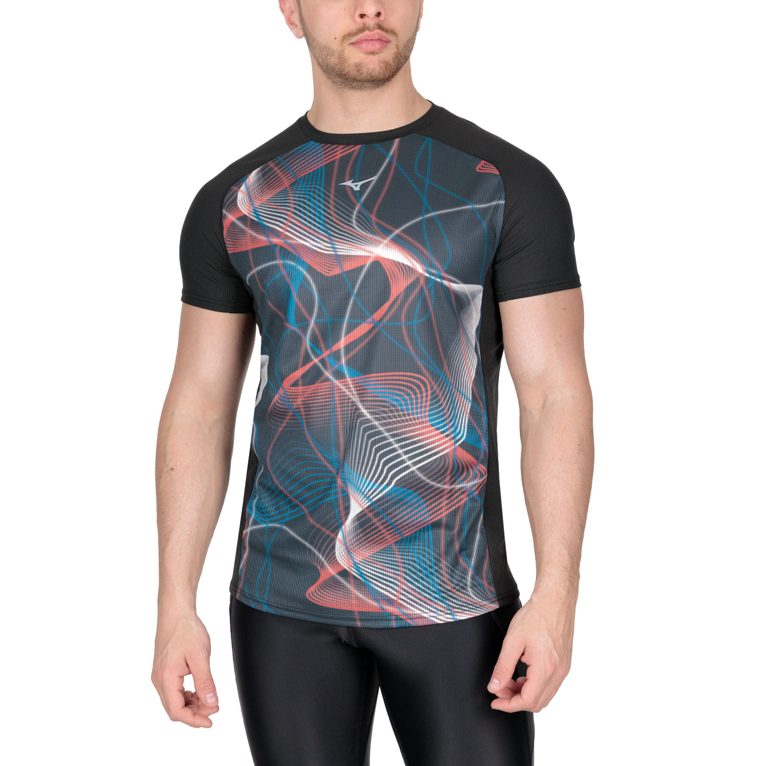 Mizuno Aero T-Shirt - Black/Multi