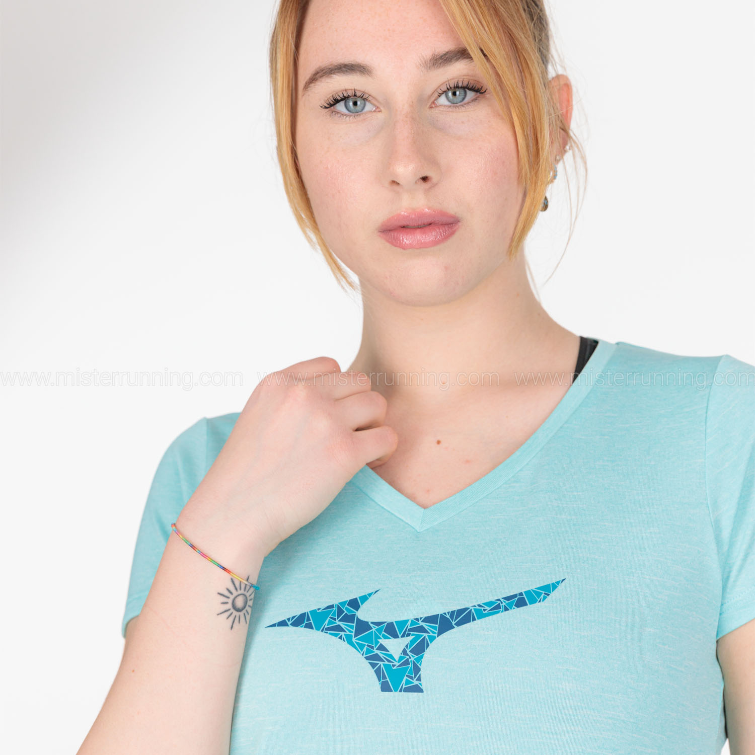 Mizuno Impulse Core Logo Camiseta - Angel Blue