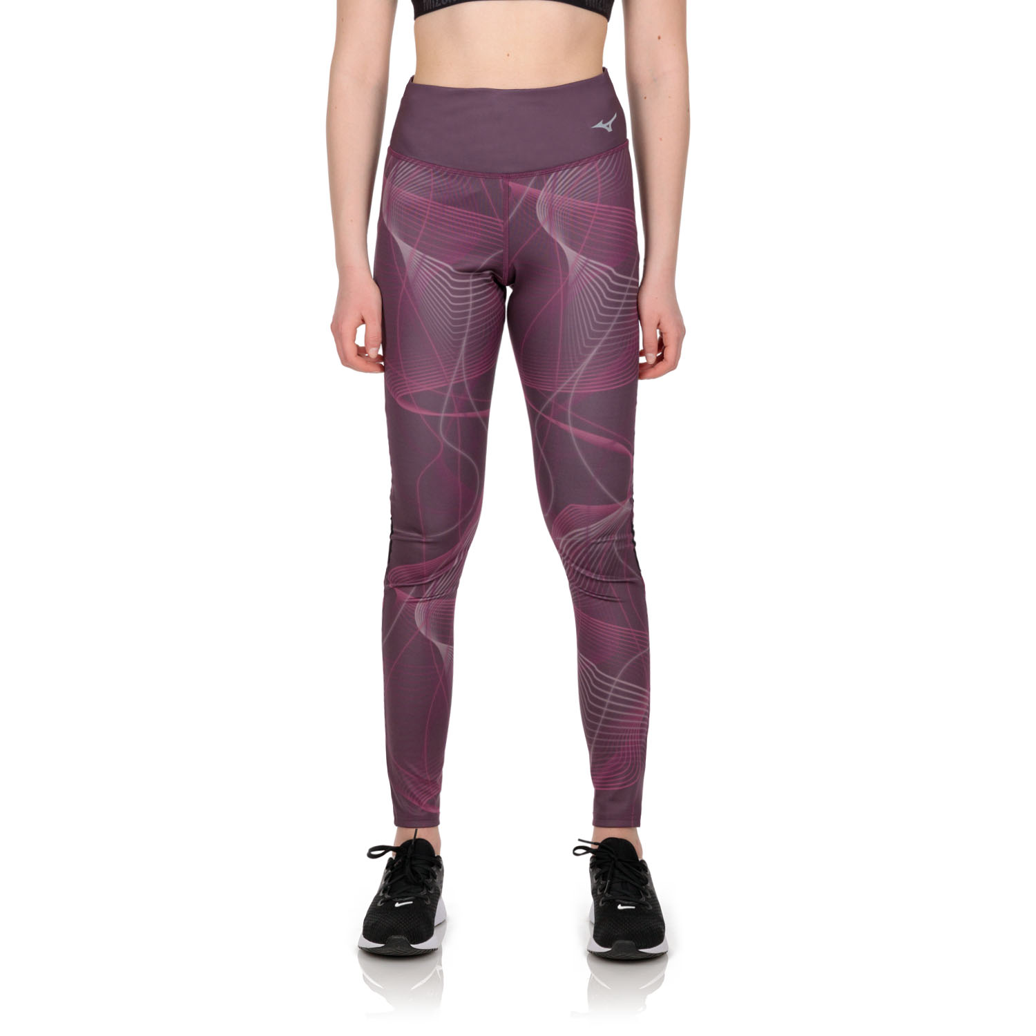 Mizuno Printed Tights - Grape Wine