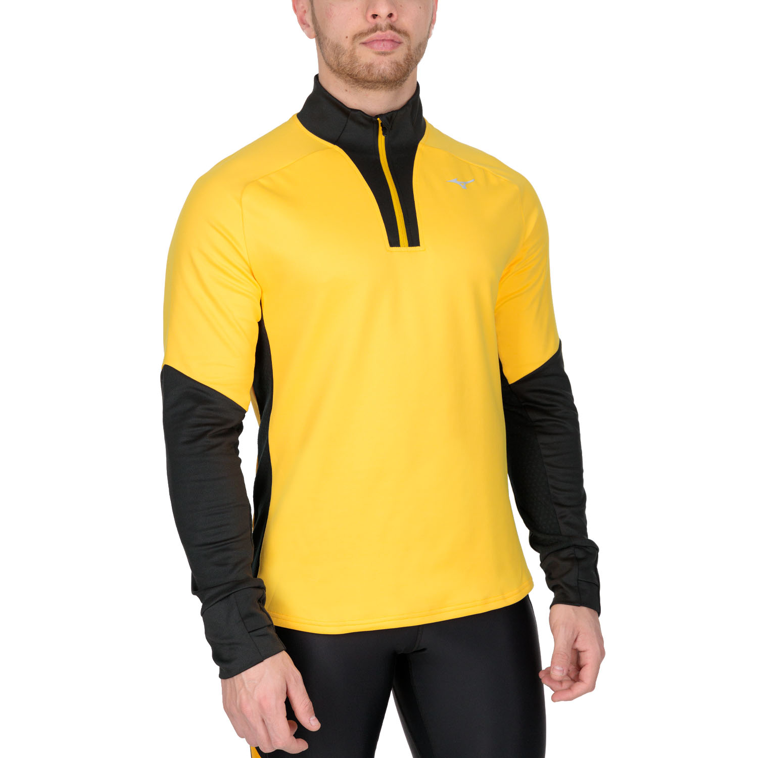 Mizuno Warmalite Men's Running Shirt Racing Yellow