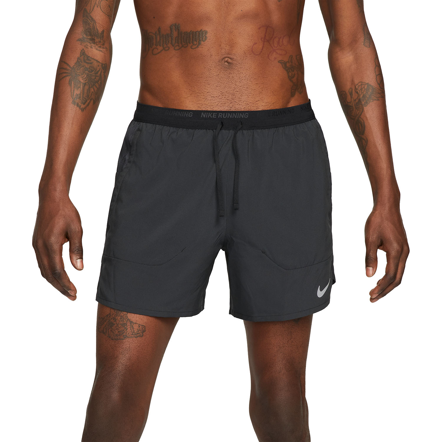 Nike Dri-FIT Stride 5in Shorts - Black/Reflective Silver