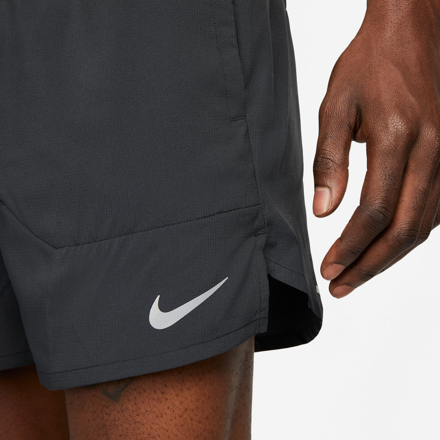 Nike Dri-FIT Stride 5in Pantaloncini - Black/Reflective Silver