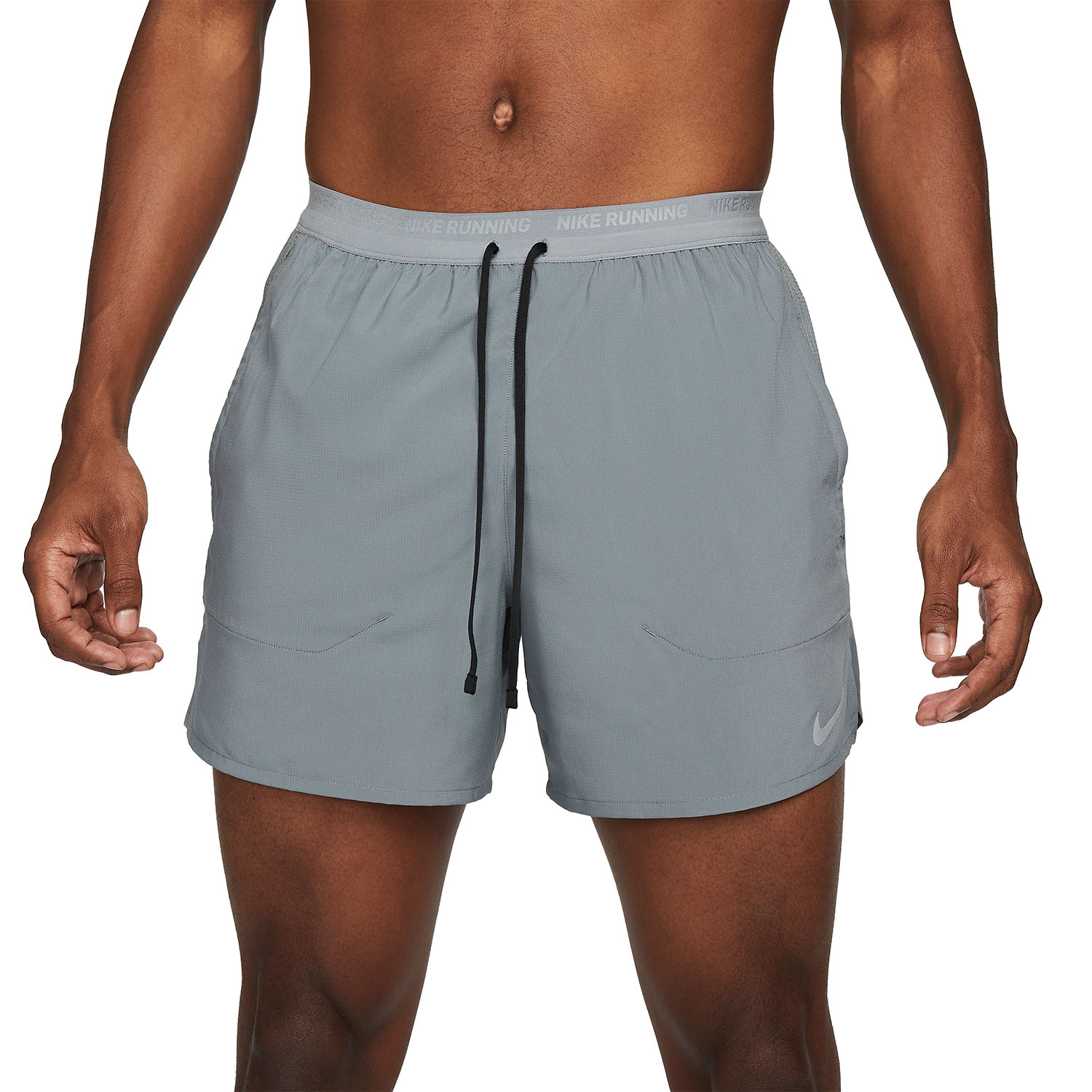 Nike Dri-FIT Stride 5in Shorts - Smoke Grey/Black/Reflective Silver