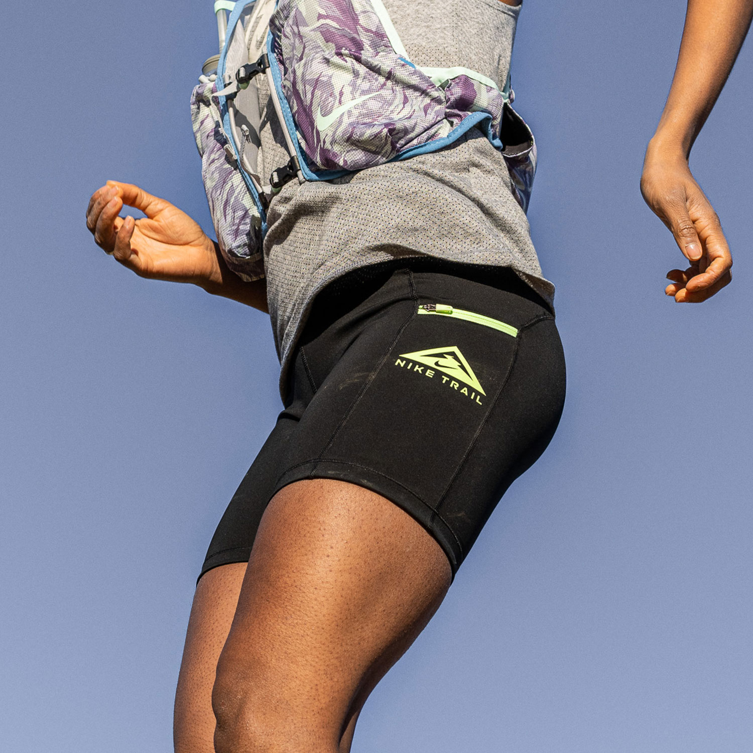 Nike Epic Luxe 7in Shorts - Black/Plum Fog/Lime Glow