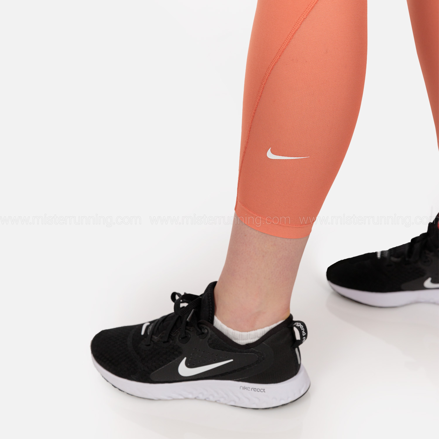 Nike One Mid Rise 7/8 Tights - Madder Root/White
