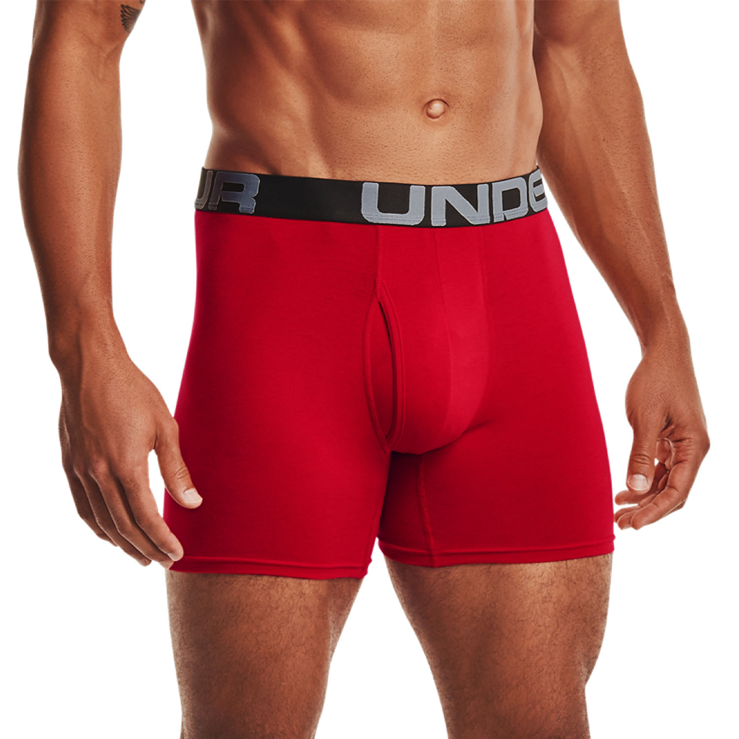 Under Charged Cotton 6in x Boxers Deportivos Hombre Red