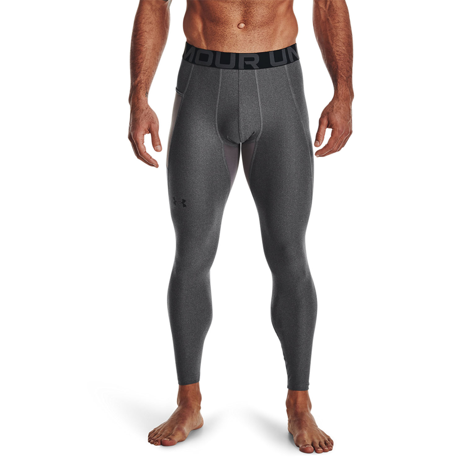 Under Armour HeatGear Tights - Carbon Heather/Black