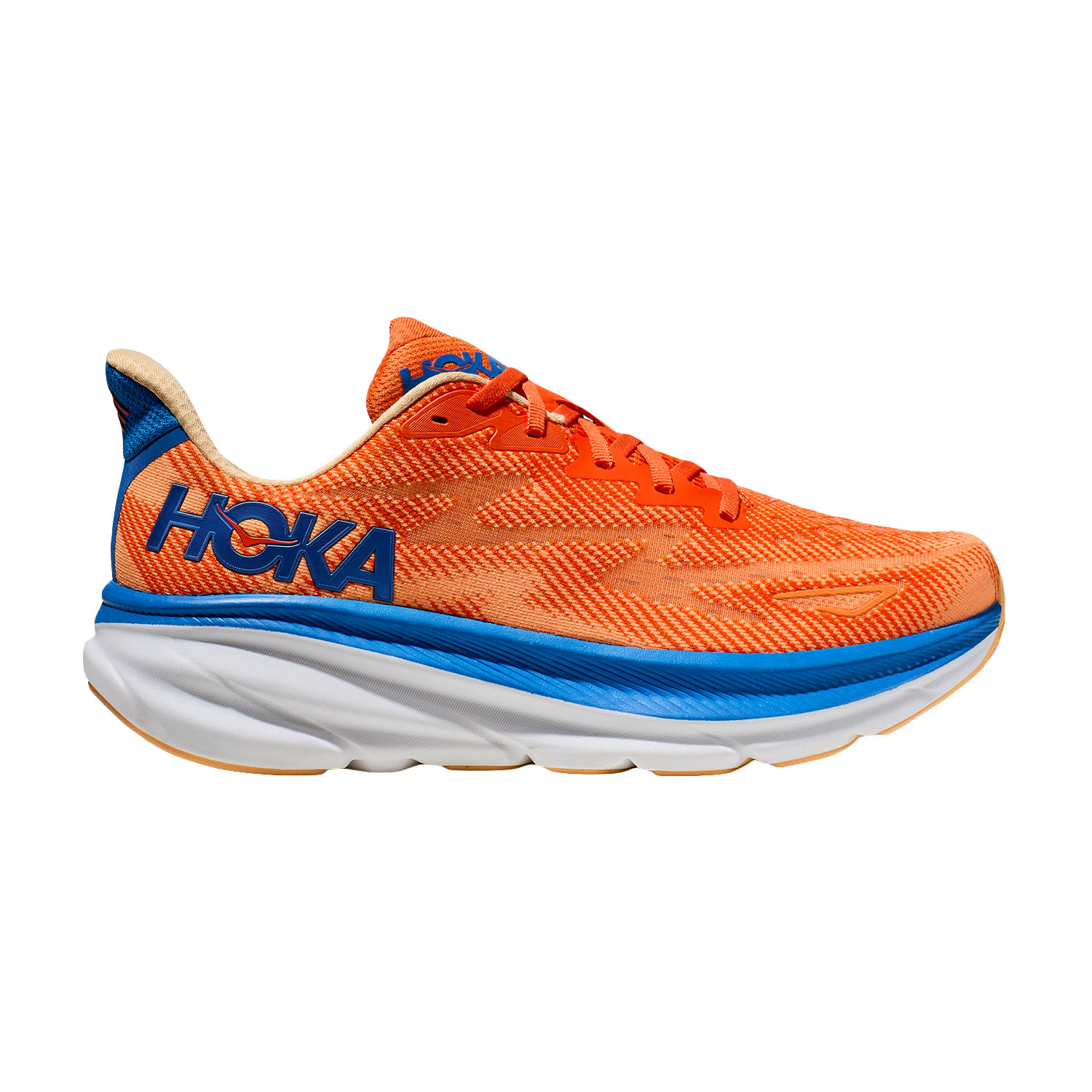 Hoka One One Clifton 9 Wide Men's Running Shoes - Zest/Lime Glow
