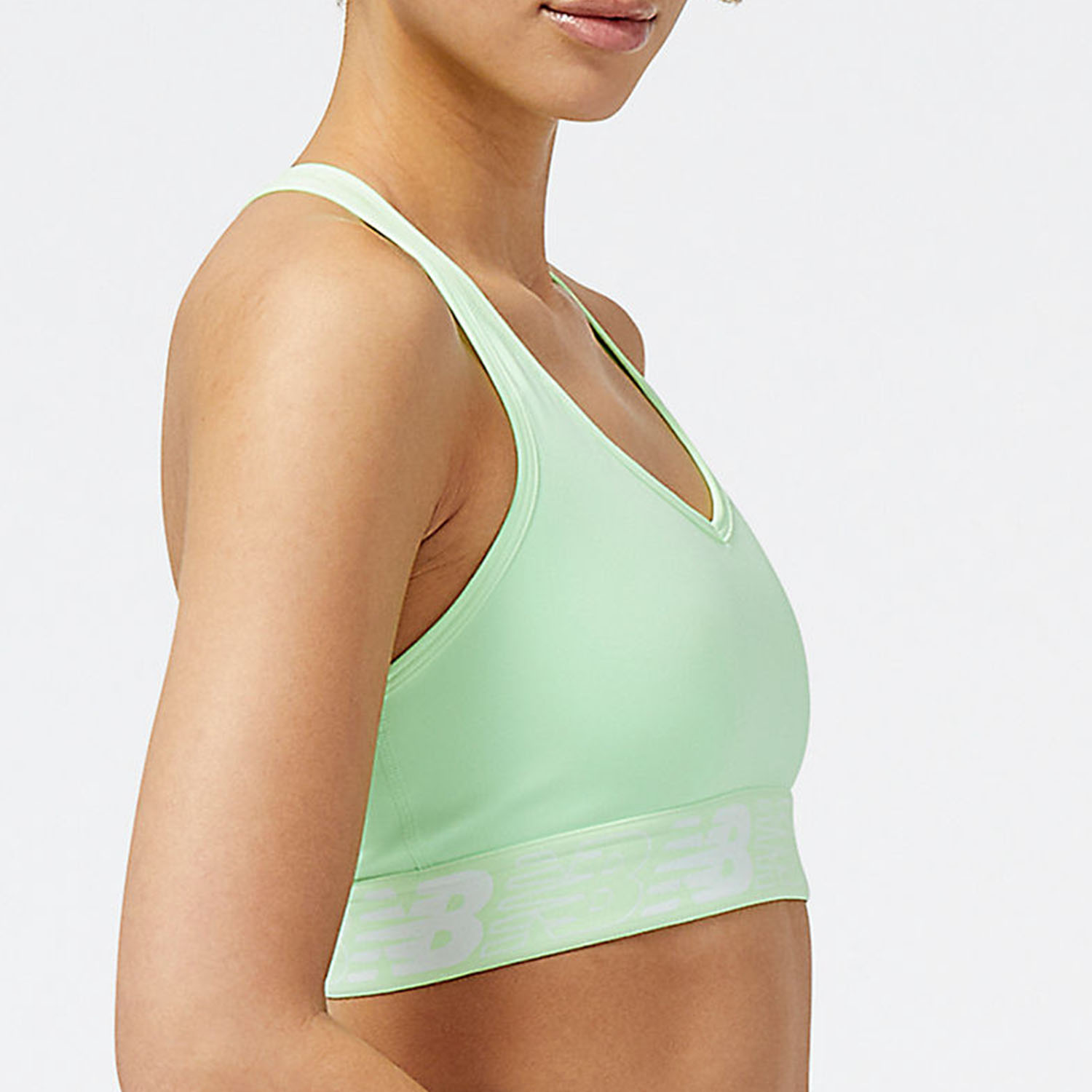 New Balance Pace 3.0 Reggiseno Sportivo - Green Aura