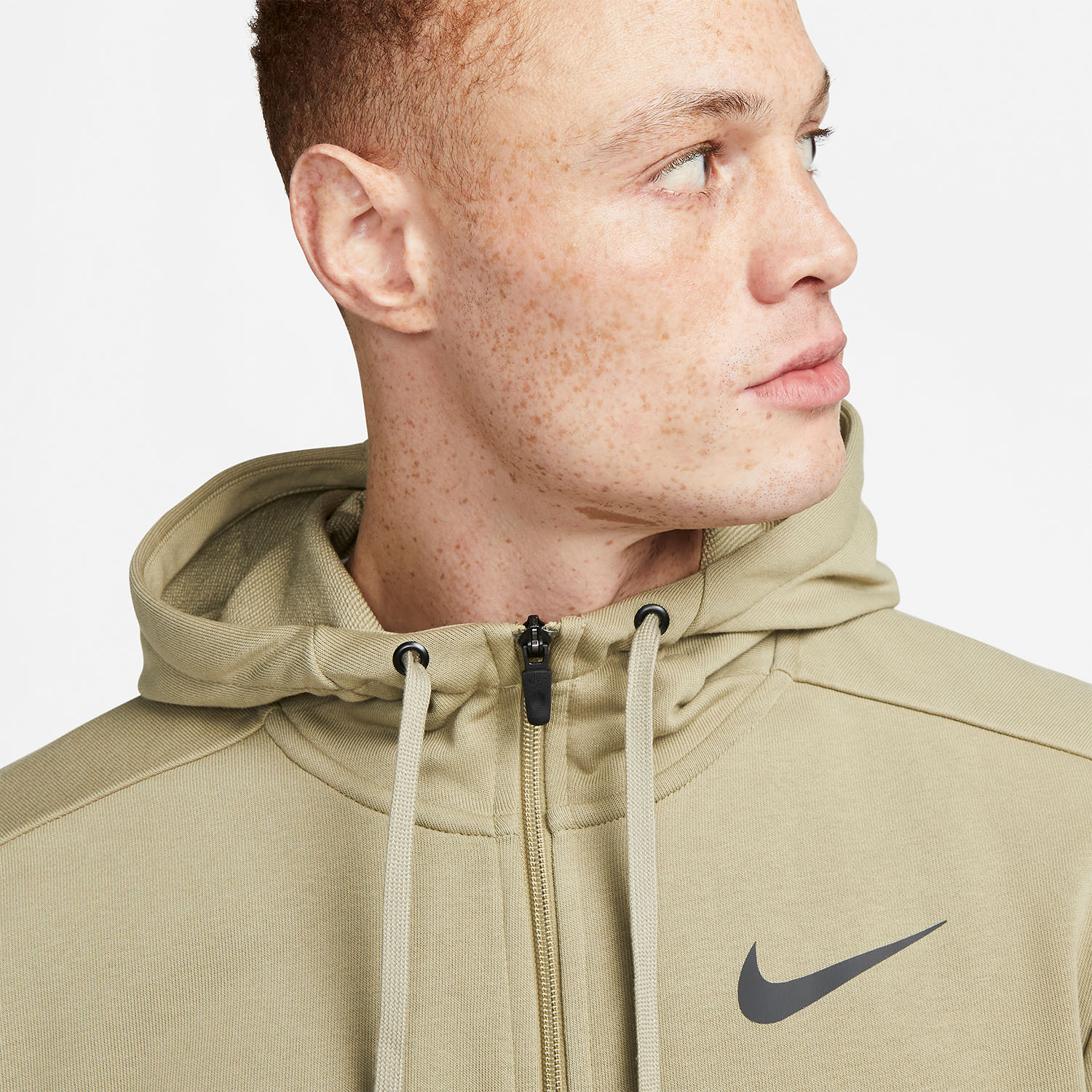 Nike Dri-FIT Logo Felpa - Neutral Olive/Black