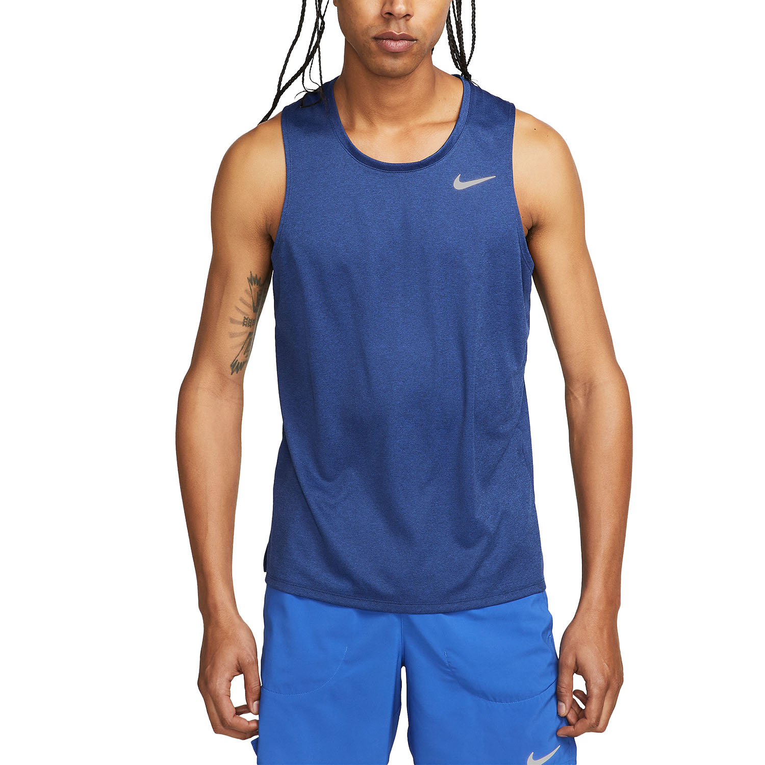 Nike Dri-FIT Miler Run Tank - Midnight Navy/Game Royal/Reflective Silver