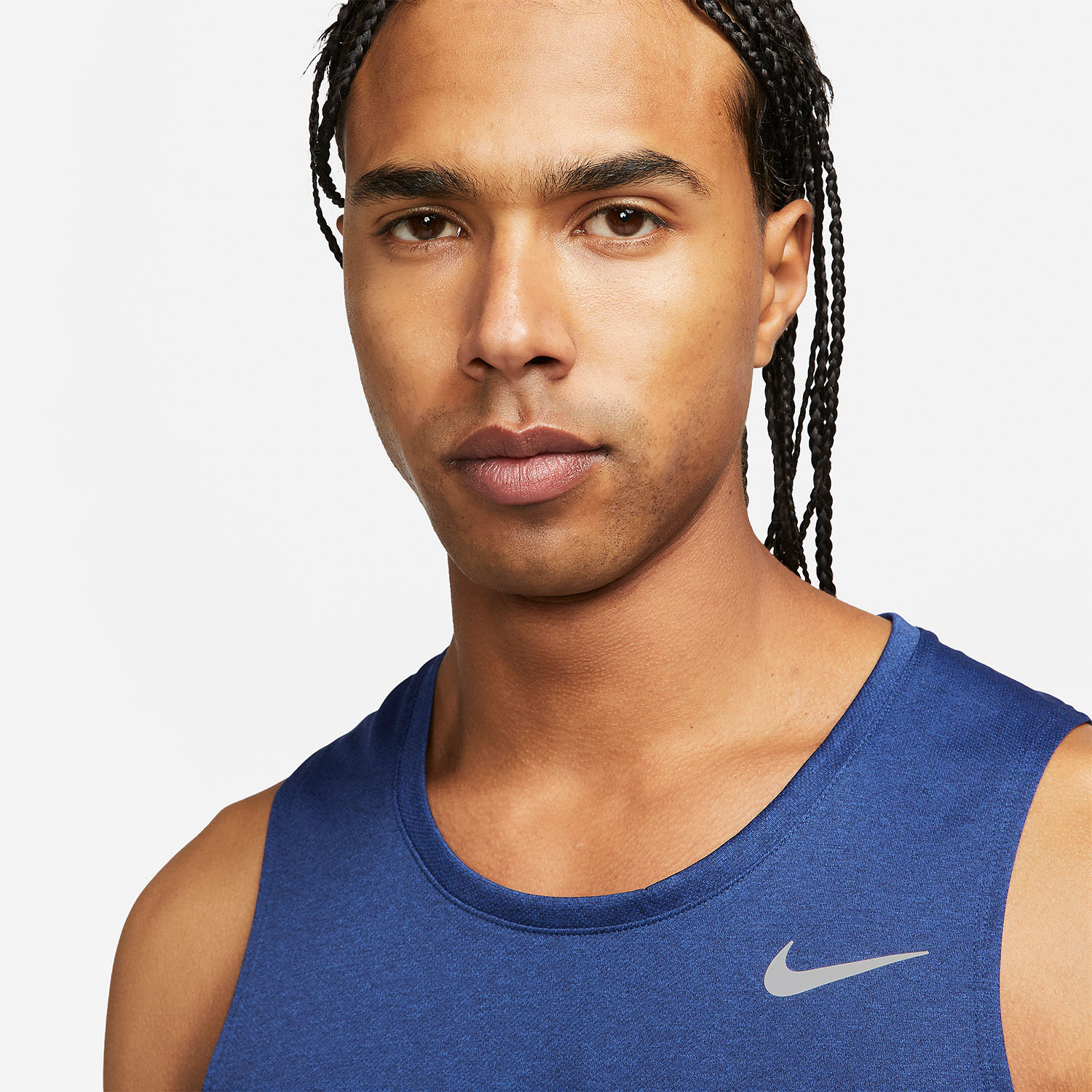 Nike Dri-FIT Miler Run Tank - Midnight Navy/Game Royal/Reflective Silver