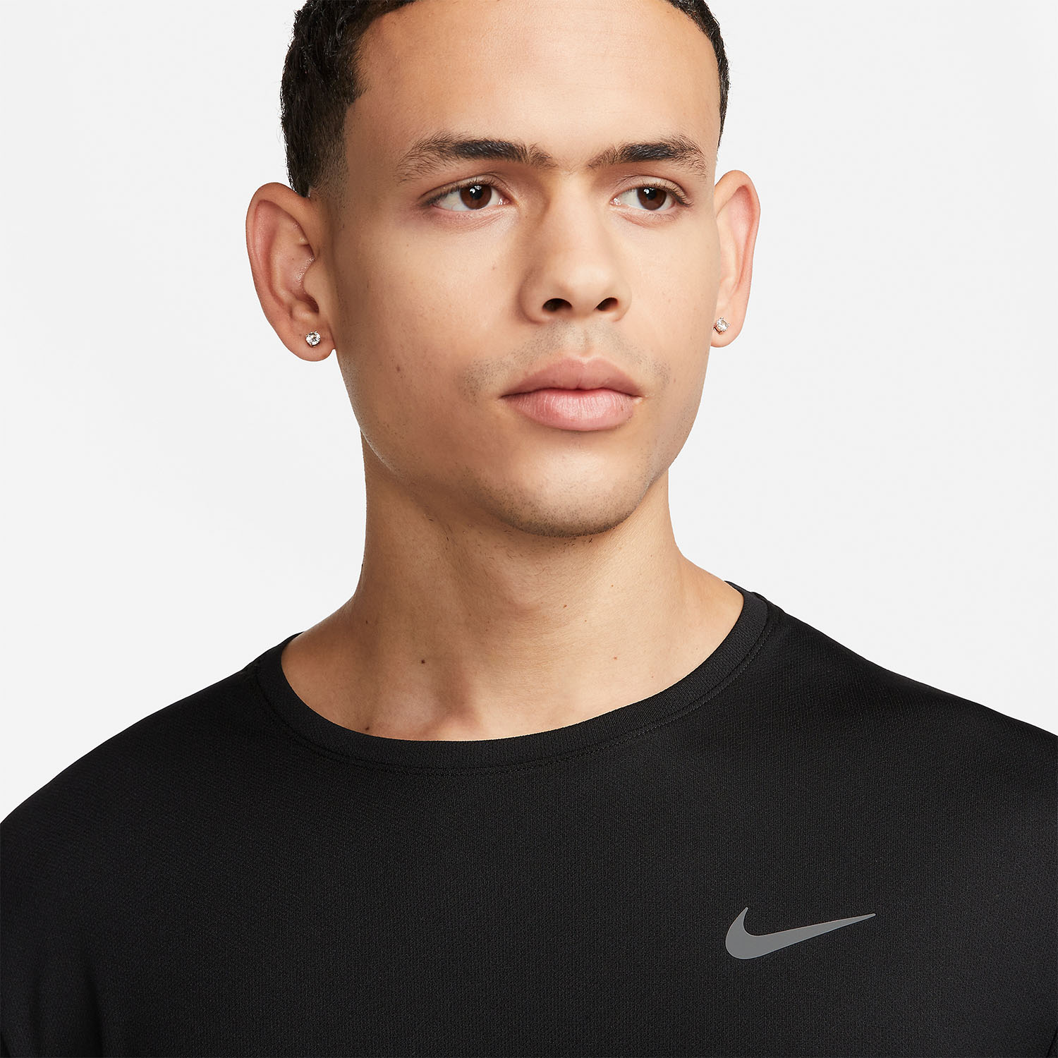 Nike Dri-FIT UV Run Division Miler Camiseta - Black/Reflective Silver