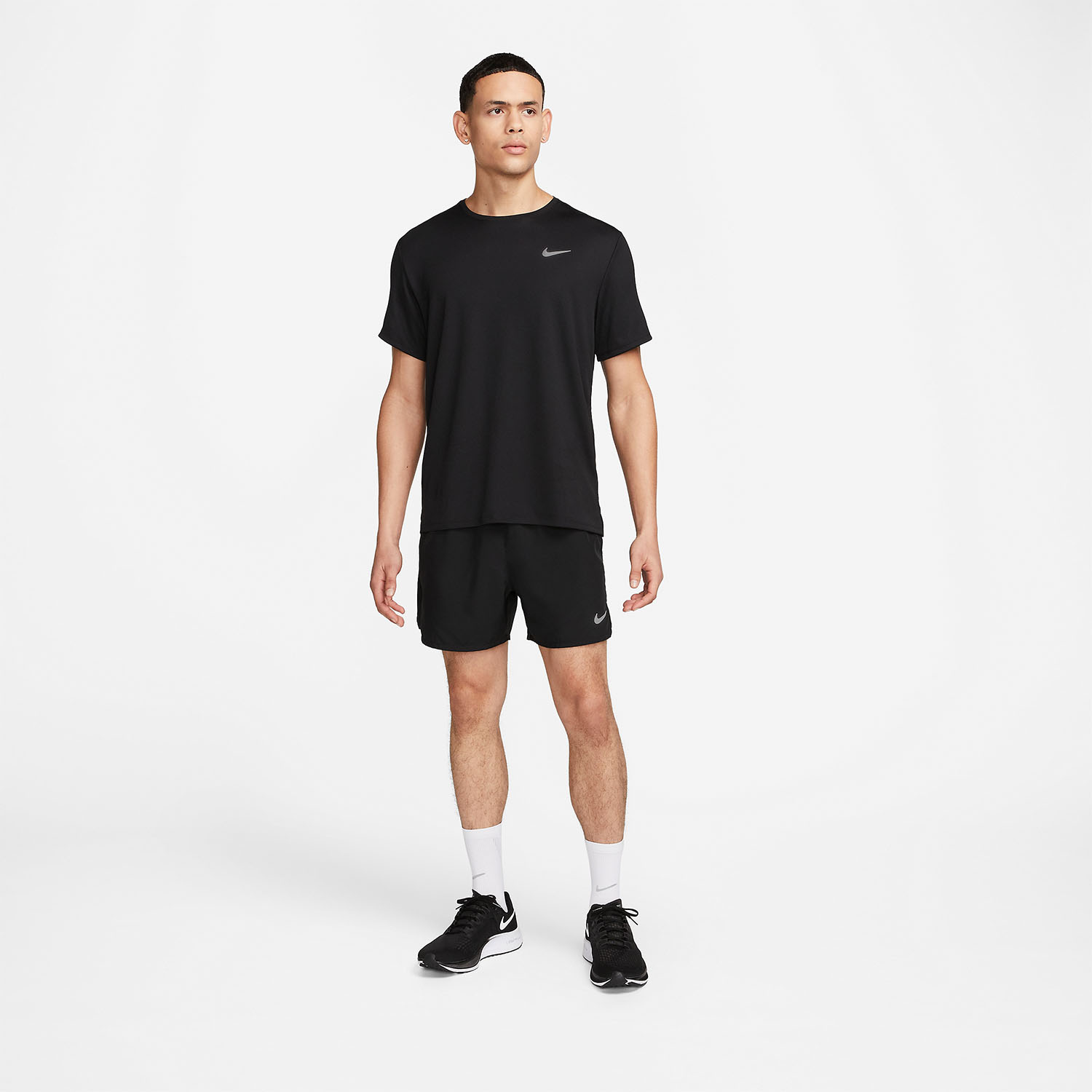 Nike Dri-FIT UV Run Division Miler T-Shirt - Black/Reflective Silver