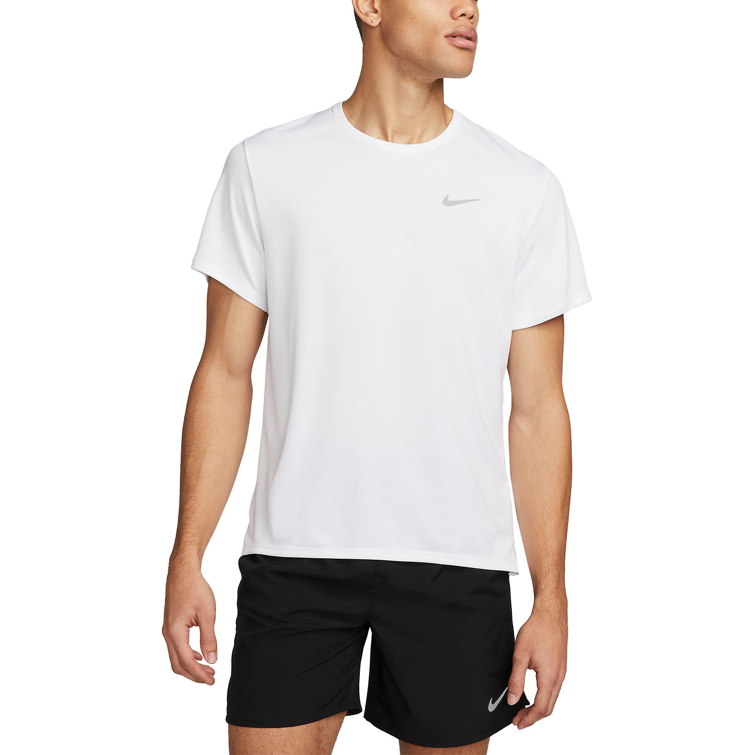 Nike Dri-FIT UV Run Division Miler Maglietta - White/Reflective Silver