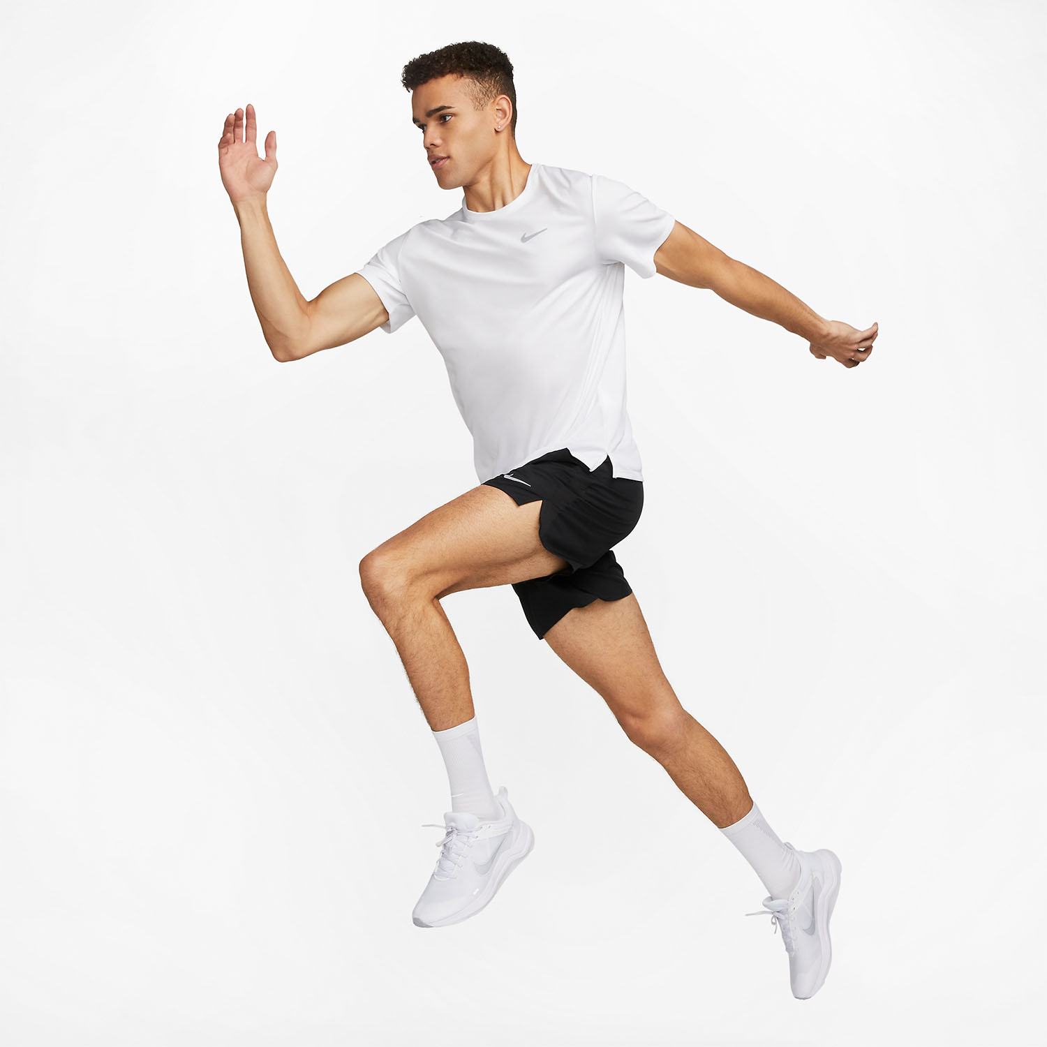 Nike Dri-FIT UV Run Division Miler T-Shirt - White/Reflective Silver