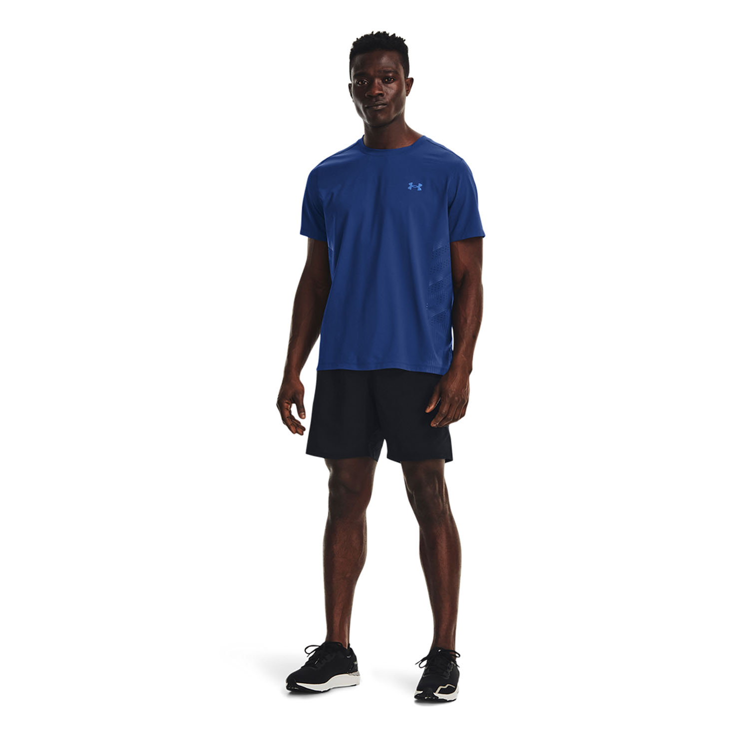 Under Armour Launch Elite 2 in 1 7in Shorts - Black/Team Orange/Reflective