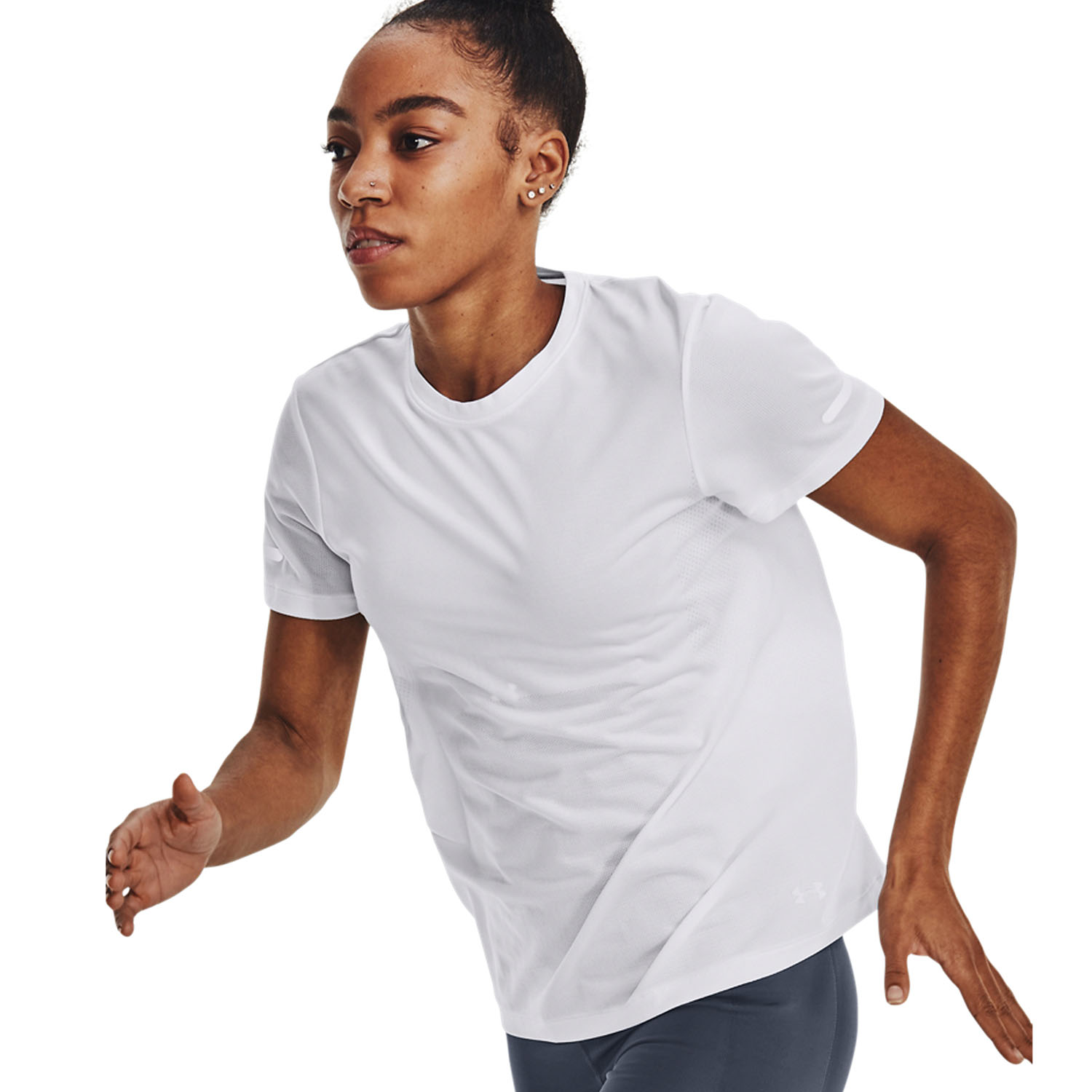 Under Armour Seamless Stride T-Shirt - White/Reflective