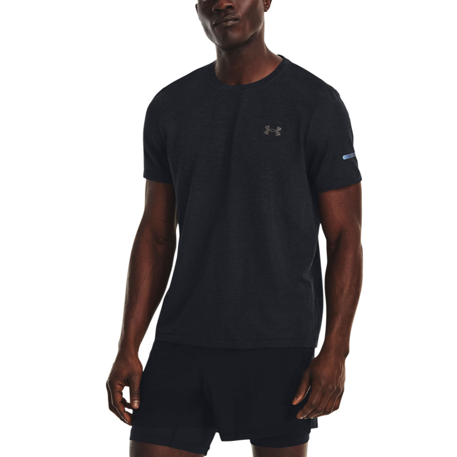 Under Armour Seamless Stride T-Shirt - Black/Reflective