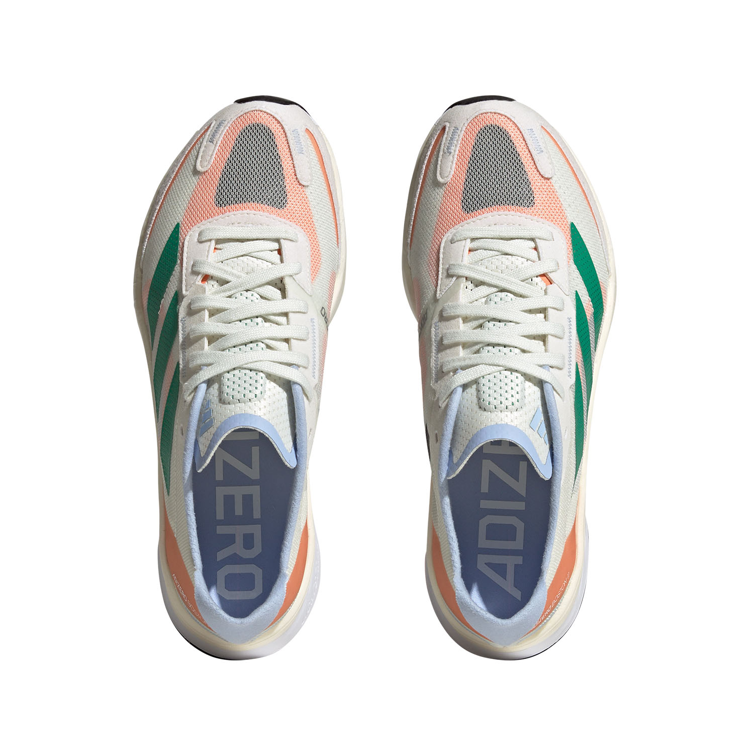 adidas Adizero Boston 11 - White Tint/Court Green/Coral Fusion