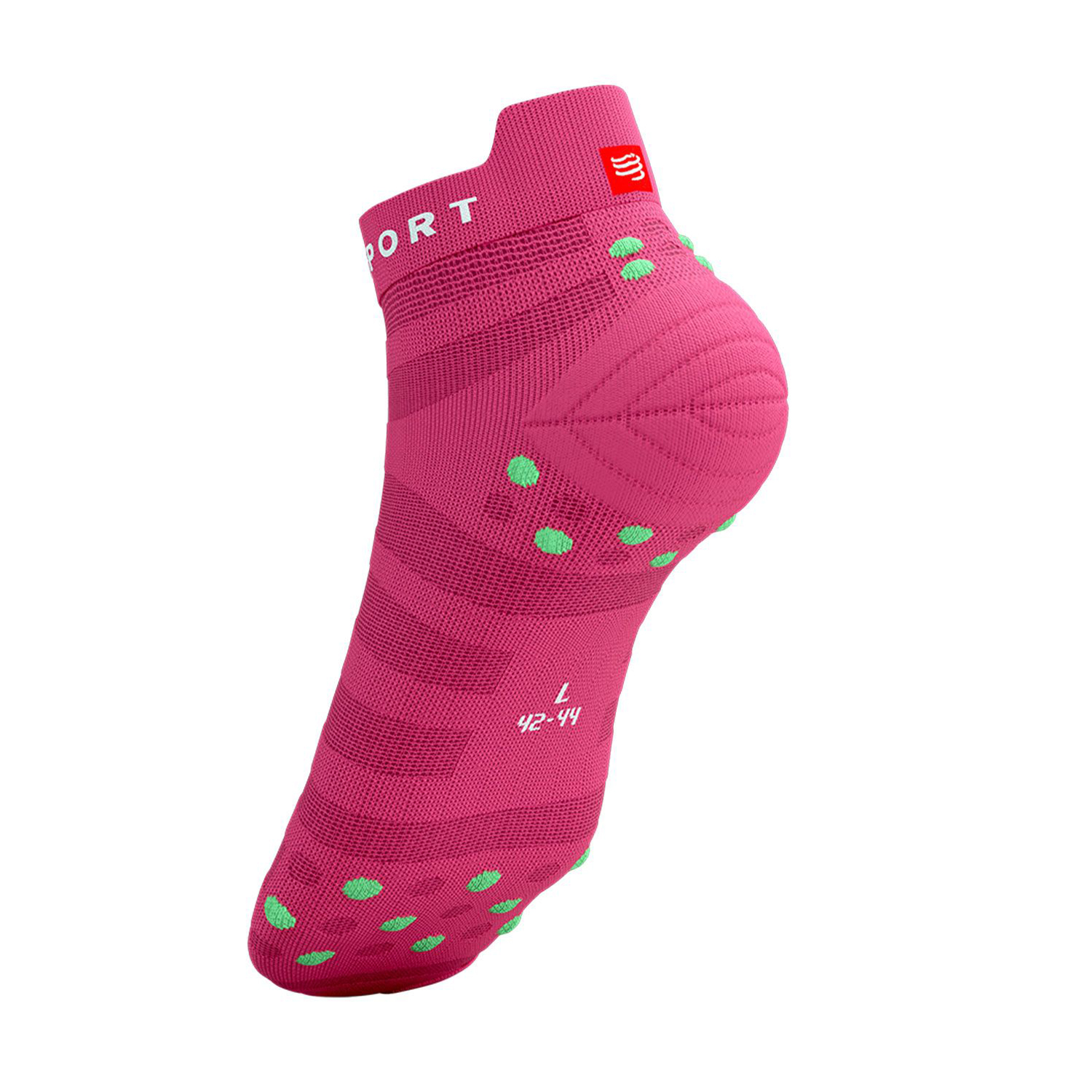 Compressport Pro Racing V4.0 Ultralight Logo Socks - Hot Pink