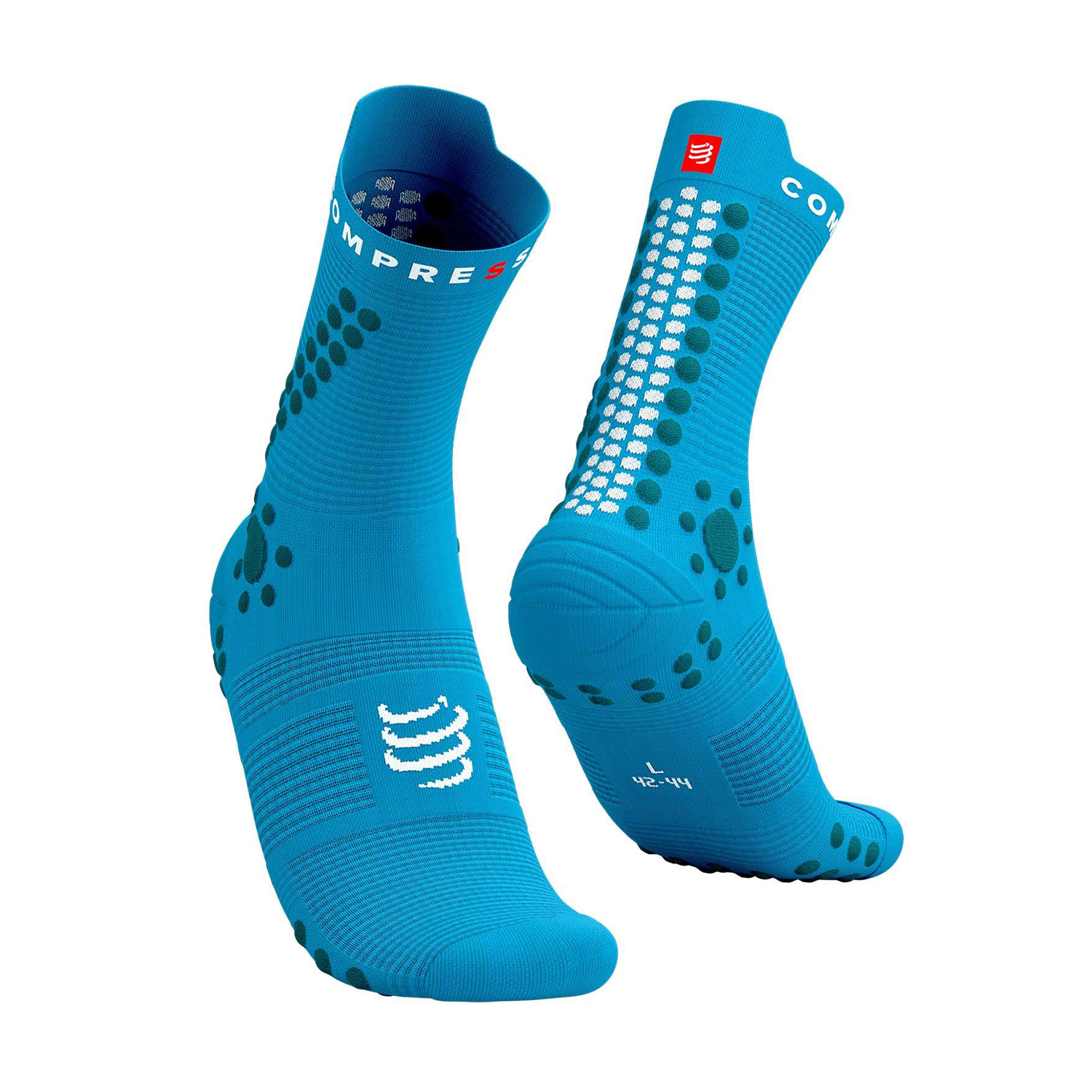 Compressport Pro Racing V4.0 Trail Socks - Hawaiian Ocean/Shaded Spruce
