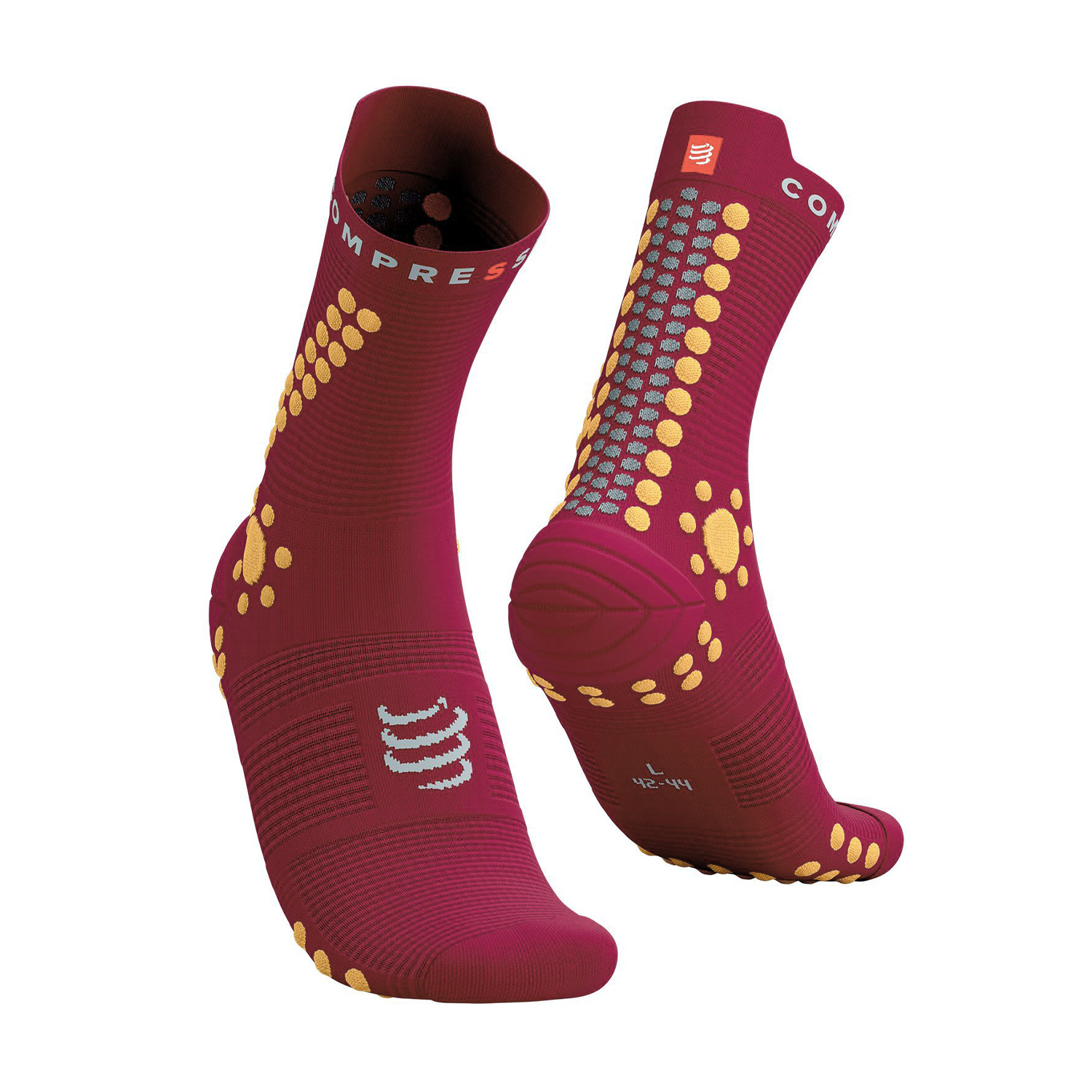 Compressport Pro Racing V4.0 Trail Socks - Persian Red/Blazing Orange