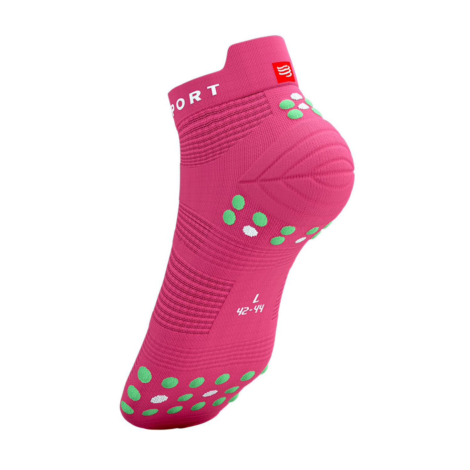Compressport Pro Racing V4.0 Logo Socks - Hot Pink/Summer Green
