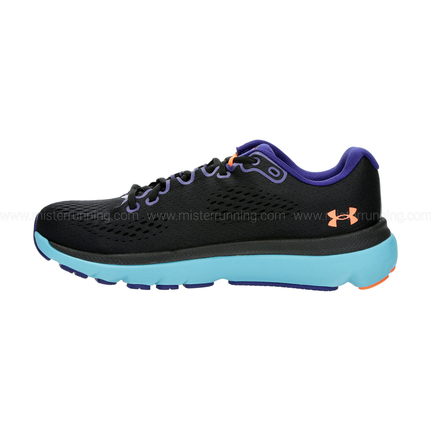 Under Armour HOVR Infinite 4 - Black/Blue Surf/Orange Blast