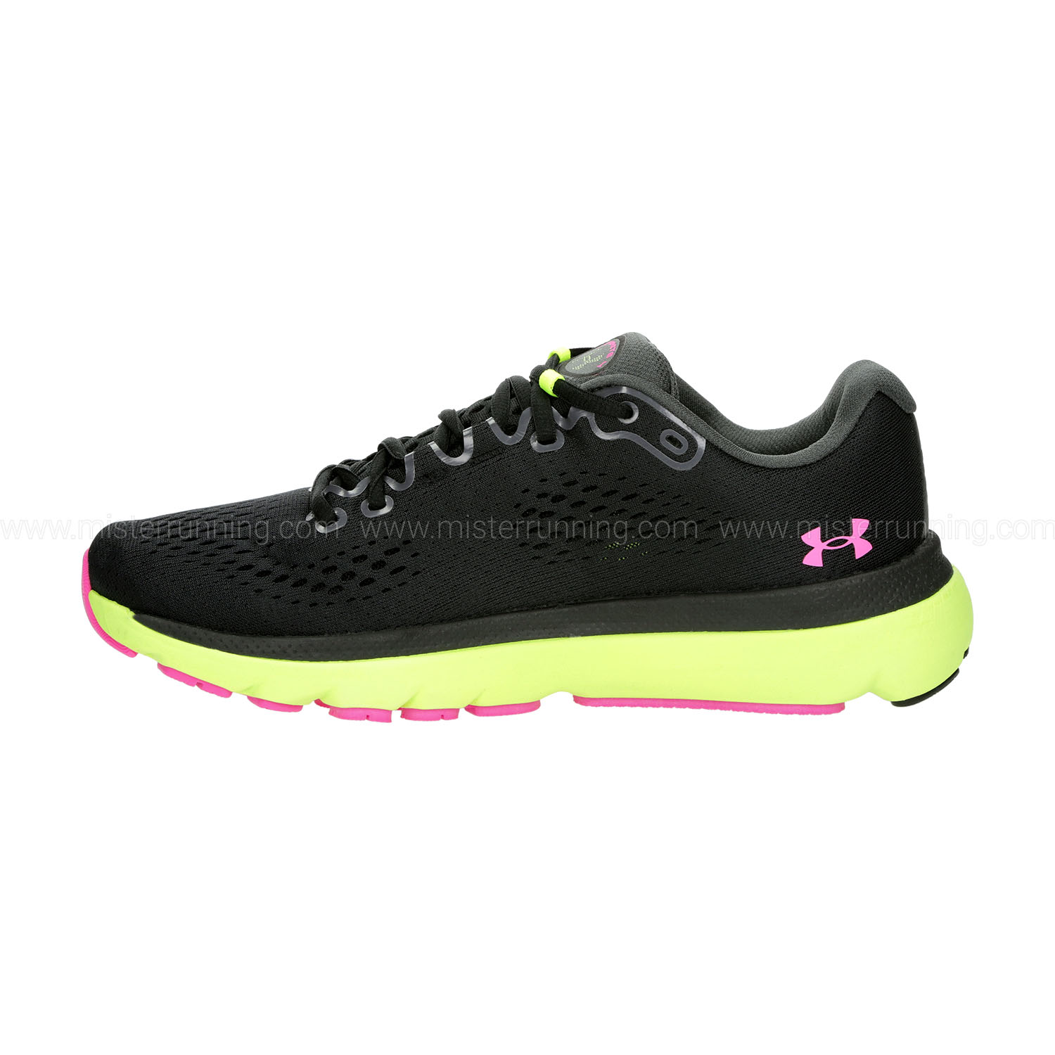 Under Armour HOVR Infinite 4 - Black/Lime Surge/Rebel Pink