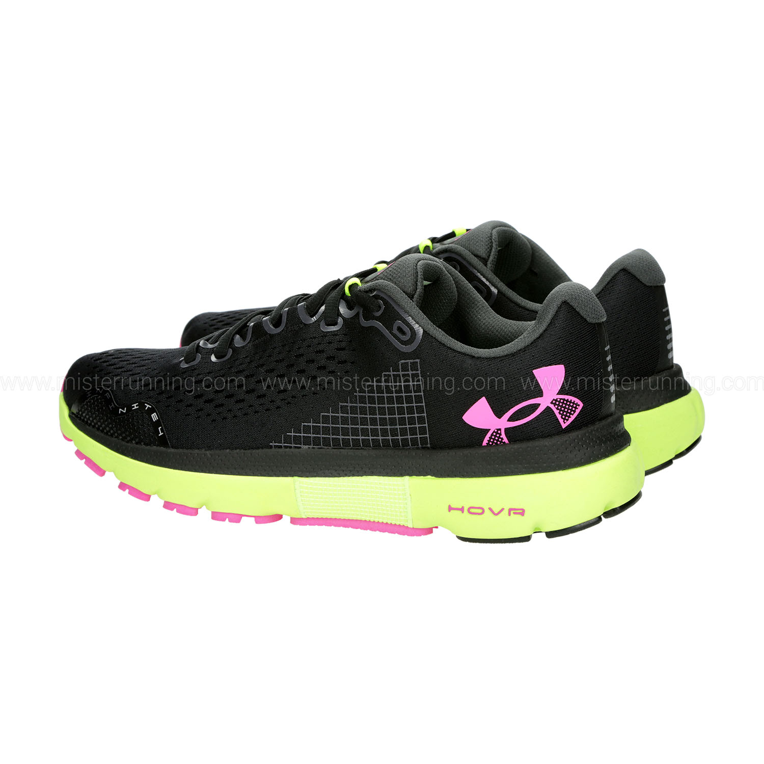 Under Armour HOVR Infinite 4 - Black/Lime Surge/Rebel Pink