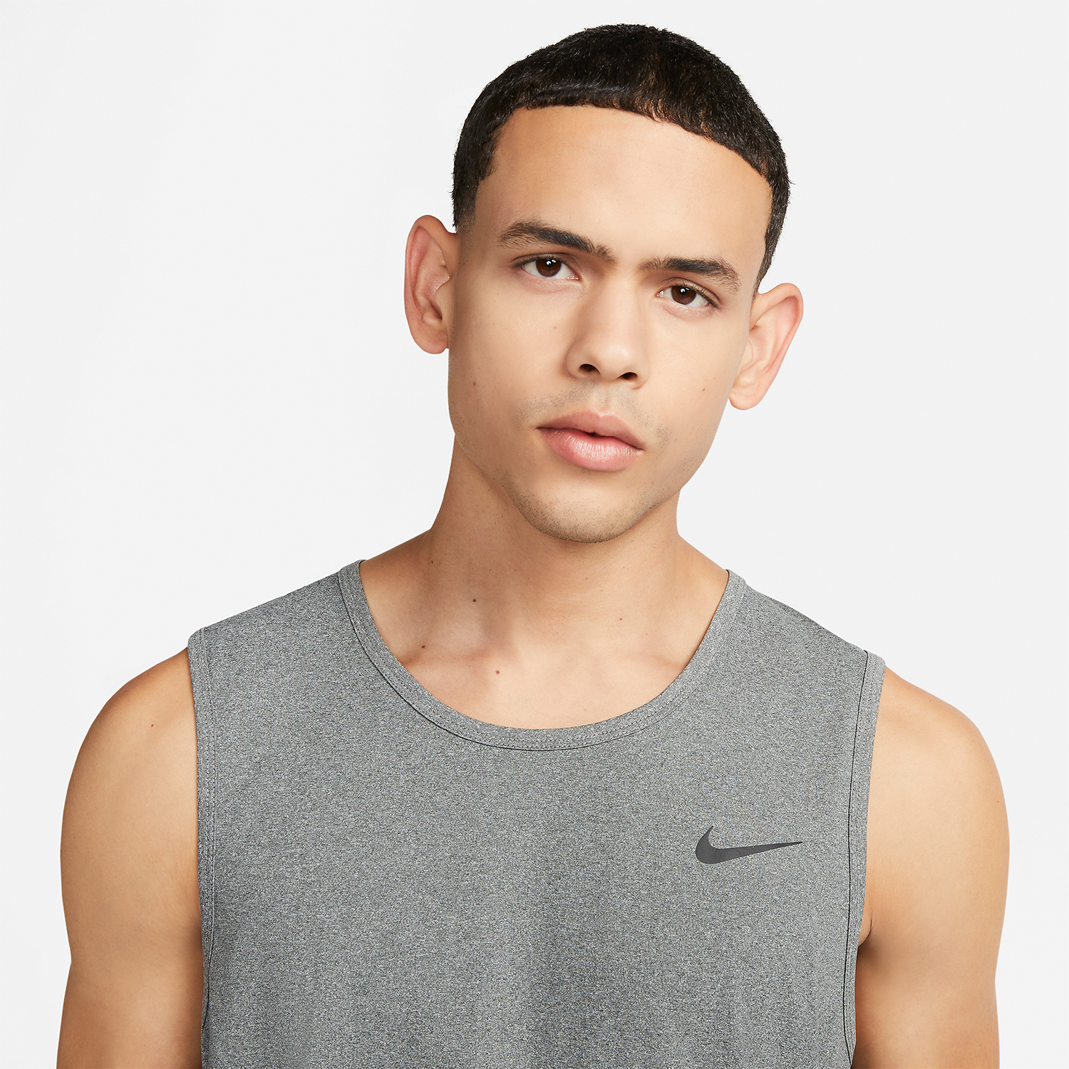 Nike Dri-FIT Hyverse Tank - Smoke Grey/Heather/Black